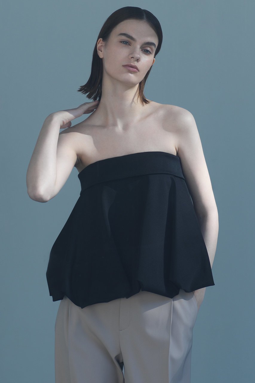 【エステータ/esteta】のスキューババルーンヘムビスチェ 人気、トレンドファッション・服の通販 founy(ファニー) 　ファッション　Fashion　レディースファッション　Fashion for Women　トップス・カットソー　Cut & Sew Tops　キャミソール&ノースリーブ　Camisoles & Sleeveless Tops　シャツ・ブラウス・オフィスカジュアル　Elegant Blouses & Button-Ups　ビスチェ　Bustiers & Corset Tops / Layered Bustier Style　おすすめ　Recommended / Our Picks　ノースリーブ　Sleeveless, No-Sleeve　ビスチェ　Bustier, Corset Top　フォルム　Silhouette, Form　再入荷　Restock / Back in Stock　other-7|ID: prp329100004483033 ipo3291000000032838653