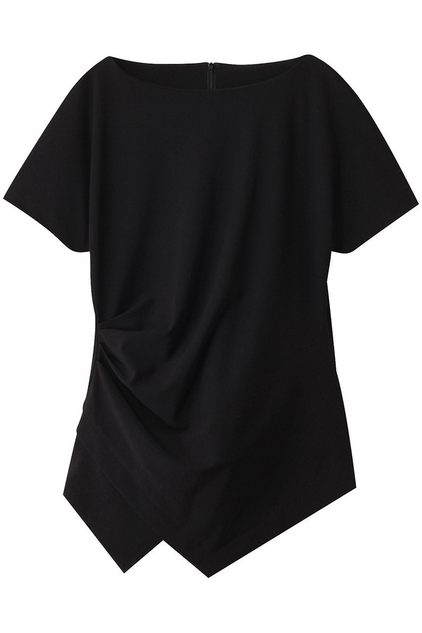 【エステータ/esteta】のトリアセストレッチクロスタックブラウス インテリア・キッズ・メンズ・レディースファッション・服の通販 founy(ファニー) 　ファッション　Fashion　レディースファッション　Fashion for Women　トップス・カットソー　Cut & Sew Tops　シャツ・ブラウス・オフィスカジュアル　Elegant Blouses & Button-Ups　ショート　Short, Short Length　シンプル　Simple, Minimal　スリーブ　Sleeve, Long Sleeve / Short Sleeve　再入荷　Restock / Back in Stock　ブラック|ID: prp329100004483034 ipo3291000000035052145