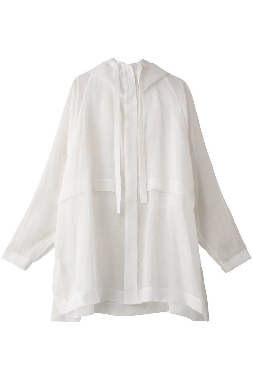 【エブール/ebure】のソフトオーガンジー フーディー 人気、トレンドファッション・服の通販 founy(ファニー) 　ファッション　Fashion　レディースファッション　Fashion for Women　アウター　Coat / Outerwear Collection　レディースジャケット・軽アウター　Jackets　ブルゾンジャケット・スポーティアウター　Blouson Jackets　オーガンジー　Organza Fabric　ジャケット　Jacket, Outerwear　スリット　Slit, Slit Detail　フォルム　Silhouette, Form　ブルゾン　Blouson, Bomber Jacket　 other-1|ID: prp329100004483036 ipo3291000000032954049