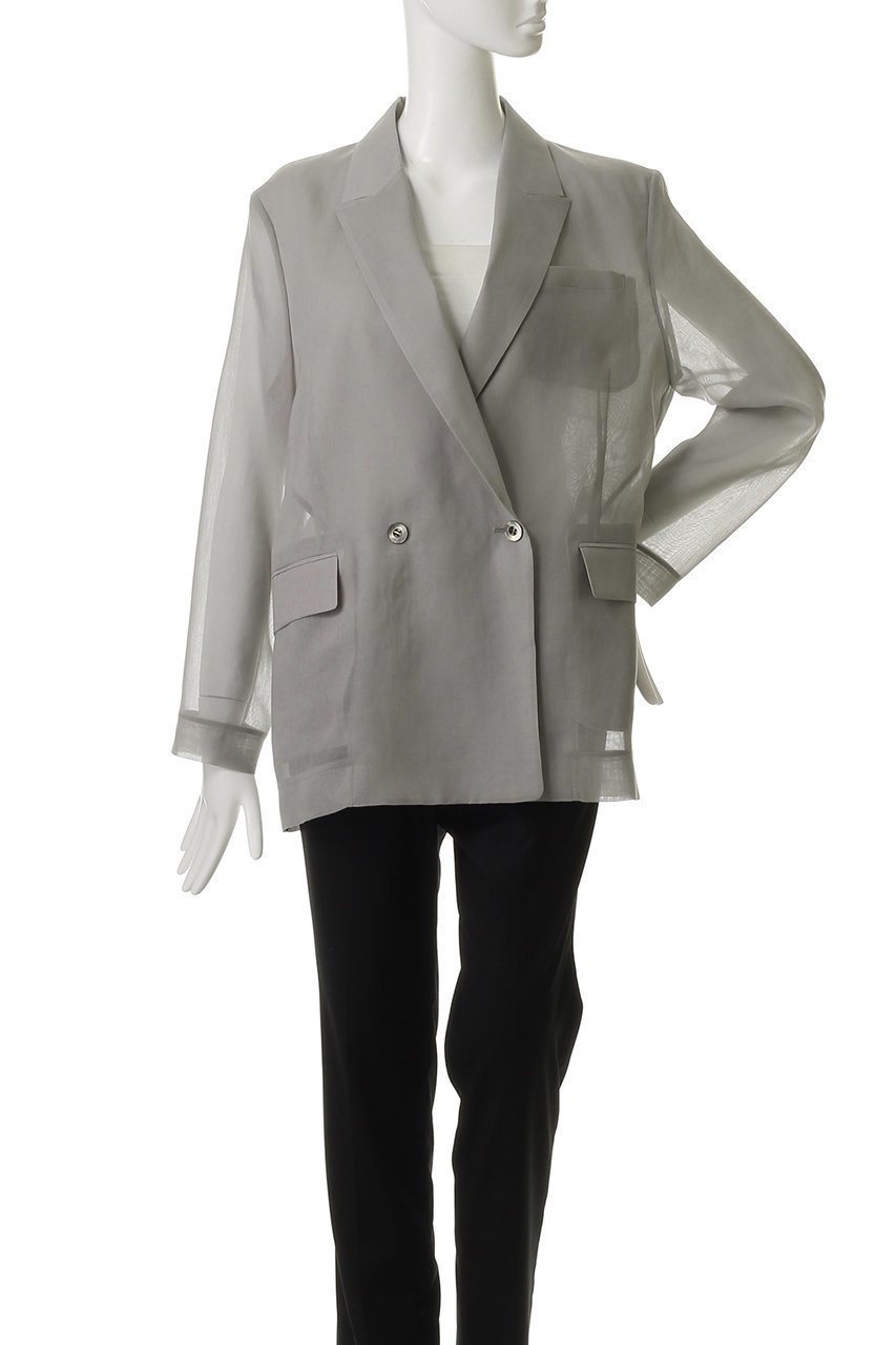 【エブール/ebure】のソフトオーガンジー オーバーサイズジャケット 人気、トレンドファッション・服の通販 founy(ファニー) 　ファッション　Fashion　レディースファッション　Fashion for Women　アウター　Coat / Outerwear Collection　レディースジャケット・軽アウター　Jackets　オーガンジー　Organza Fabric　ジャケット　Jacket, Outerwear　スタイリッシュ　Stylish, Fashionable　ボトム　Bottoms, Lower Wear　夏　Summer　other-2|ID: prp329100004483037 ipo3291000000032812526