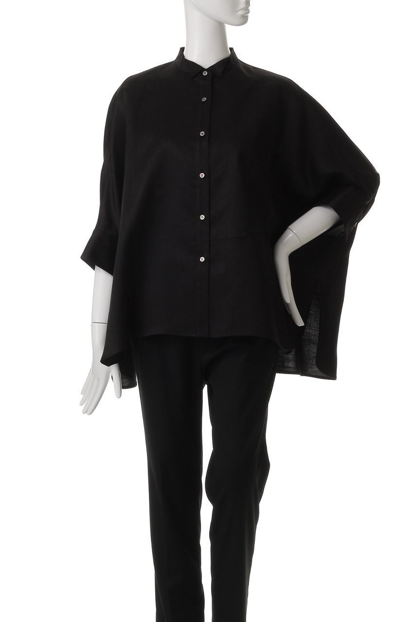 【エブール/ebure】のラミーサテン ポンチョブラウス 人気、トレンドファッション・服の通販 founy(ファニー) 　ファッション　Fashion　レディースファッション　Fashion for Women　アウター　Coat / Outerwear Collection　ポンチョ・ケープコート　Ponchos & Capes　トップス・カットソー　Cut & Sew Tops　シャツ・ブラウス・オフィスカジュアル　Elegant Blouses & Button-Ups　ウィングチップ　Wingtip Shoes　クラシック　Classic, Timeless Style　サテン　Satin, Glossy Fabric　ショート　Short, Short Length　スリーブ　Sleeve, Long Sleeve / Short Sleeve　セットアップ　Set-Up, Coordinated Outfit　マニッシュ　Mannish, Boyish　ワンポイント　One Point, Statement Accent　other-2|ID: prp329100004483041 ipo3291000000032909809