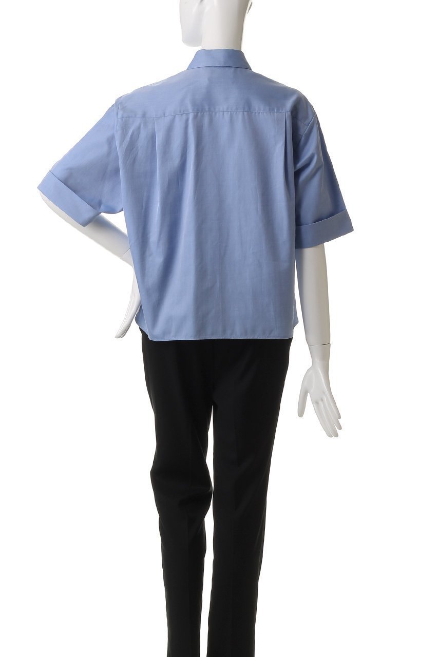 【エブール/ebure】のコットンヘリンボーン ハーフスリーブシャツ 人気、トレンドファッション・服の通販 founy(ファニー) 　ファッション　Fashion　レディースファッション　Fashion for Women　トップス・カットソー　Cut & Sew Tops　シャツ・ブラウス・オフィスカジュアル　Elegant Blouses & Button-Ups　おすすめ　Recommended / Our Picks　ショート　Short, Short Length　スリーブ　Sleeve, Long Sleeve / Short Sleeve　セットアップ　Set-Up, Coordinated Outfit　バランス　Balance, Style Balance　マニッシュ　Mannish, Boyish　半袖　Short Sleeve, Half Sleeve　other-4|ID: prp329100004483043 ipo3291000000032786589