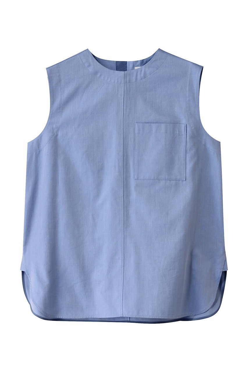 【エブール/ebure】のコットンヘリンボーン ノースリーブブラウス 人気、トレンドファッション・服の通販 founy(ファニー) 　ファッション　Fashion　レディースファッション　WOMEN　トップス・カットソー　Tops/Tshirt　キャミソール / ノースリーブ　No Sleeves　シャツ/ブラウス　Shirts/Blouses　おすすめ　Recommend　シンプル　Simple　ノースリーブ　No Sleeve　フロント　Front　ヘリンボーン　Herringbone　ヨーク　Yoke　 other-1|ID: prp329100004483044 ipo3291000000031629928