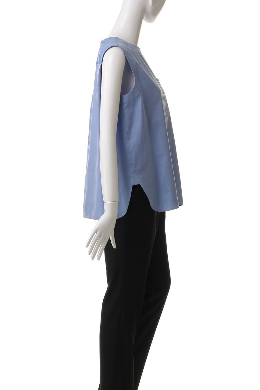 【エブール/ebure】のコットンヘリンボーン ノースリーブブラウス 人気、トレンドファッション・服の通販 founy(ファニー) 　ファッション　Fashion　レディースファッション　WOMEN　トップス・カットソー　Tops/Tshirt　キャミソール / ノースリーブ　No Sleeves　シャツ/ブラウス　Shirts/Blouses　おすすめ　Recommend　シンプル　Simple　ノースリーブ　No Sleeve　フロント　Front　ヘリンボーン　Herringbone　ヨーク　Yoke　other-3|ID: prp329100004483044 ipo3291000000031629933