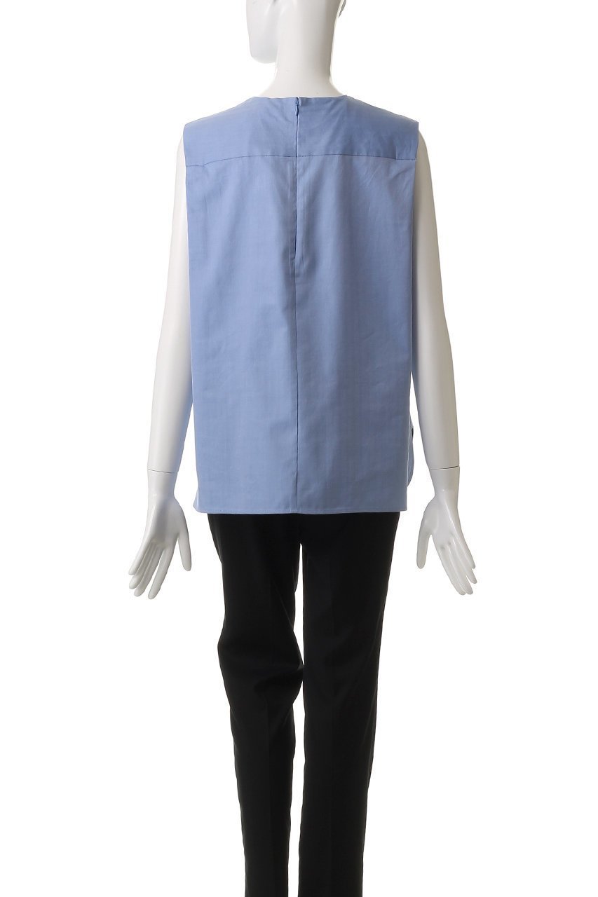 【エブール/ebure】のコットンヘリンボーン ノースリーブブラウス 人気、トレンドファッション・服の通販 founy(ファニー) 　ファッション　Fashion　レディースファッション　WOMEN　トップス・カットソー　Tops/Tshirt　キャミソール / ノースリーブ　No Sleeves　シャツ/ブラウス　Shirts/Blouses　おすすめ　Recommend　シンプル　Simple　ノースリーブ　No Sleeve　フロント　Front　ヘリンボーン　Herringbone　ヨーク　Yoke　other-4|ID: prp329100004483044 ipo3291000000031629934