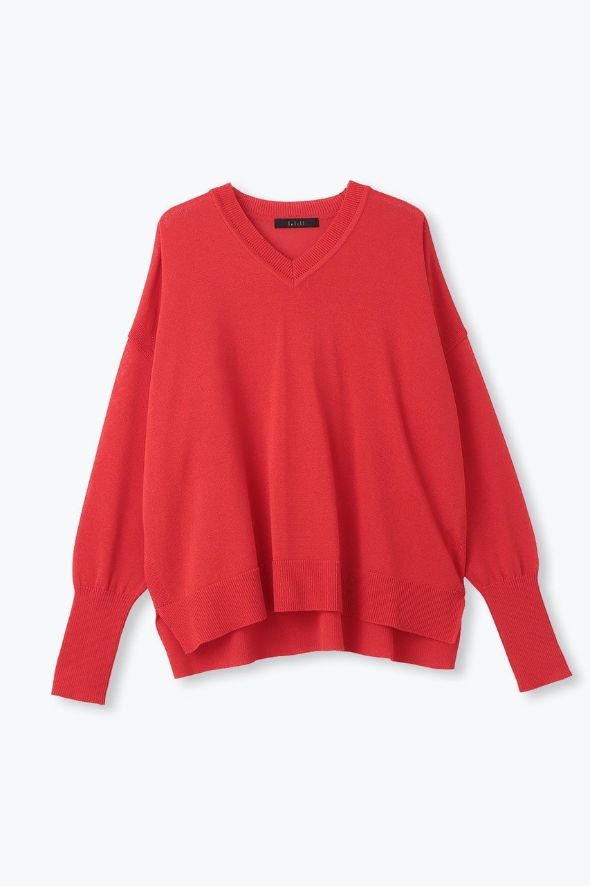【レリル/lelill】の【日本製】ワイドV PO 人気、トレンドファッション・服の通販 founy(ファニー) 　ファッション　Fashion　レディースファッション　Fashion for Women　トップス・カットソー　Cut & Sew Tops　ニット　Knit Tops & Sweaters　カジュアルプルオーバー・ニットトップス　Pullovers & Knit Tops / Casual Pullovers　ニットソー　Knit-Sewn, Cut & Sew Knit　ベーシック　Basic, Essential　ワイド　Wide, Wide Fit　夏　Summer　定番　Standard, Basic Item　抗菌　Antibacterial, Bacteria-Resistant　日本製　Made In Japan　 other-1|ID: prp329100004483047 ipo3291000000036530744