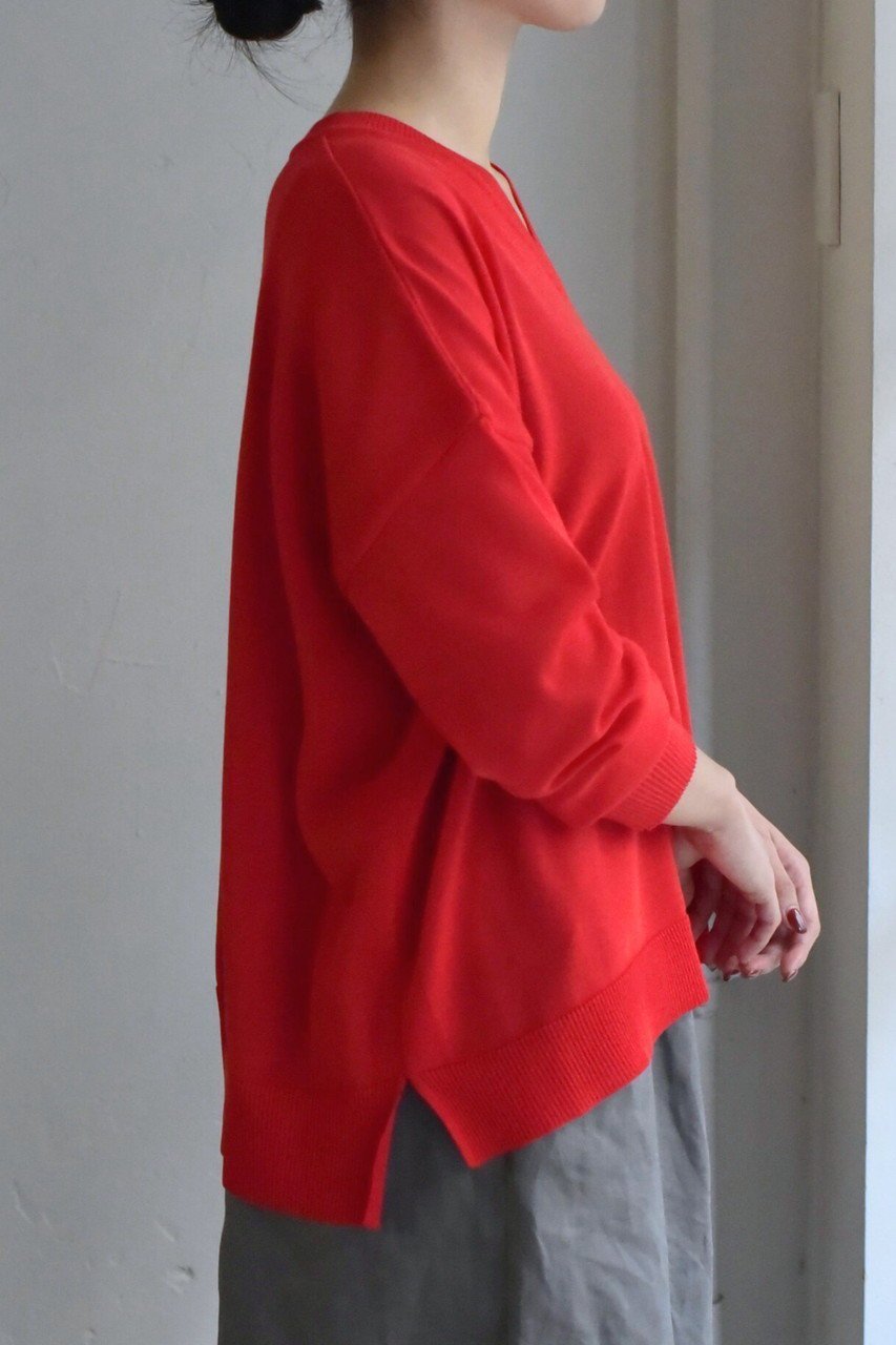 【レリル/lelill】の【日本製】ワイドV PO 人気、トレンドファッション・服の通販 founy(ファニー) 　ファッション　Fashion　レディースファッション　Fashion for Women　トップス・カットソー　Cut & Sew Tops　ニット　Knit Tops & Sweaters　カジュアルプルオーバー・ニットトップス　Pullovers & Knit Tops / Casual Pullovers　ニットソー　Knit-Sewn, Cut & Sew Knit　ベーシック　Basic, Essential　ワイド　Wide, Wide Fit　夏　Summer　定番　Standard, Basic Item　抗菌　Antibacterial, Bacteria-Resistant　日本製　Made In Japan　other-7|ID: prp329100004483047 ipo3291000000036616049