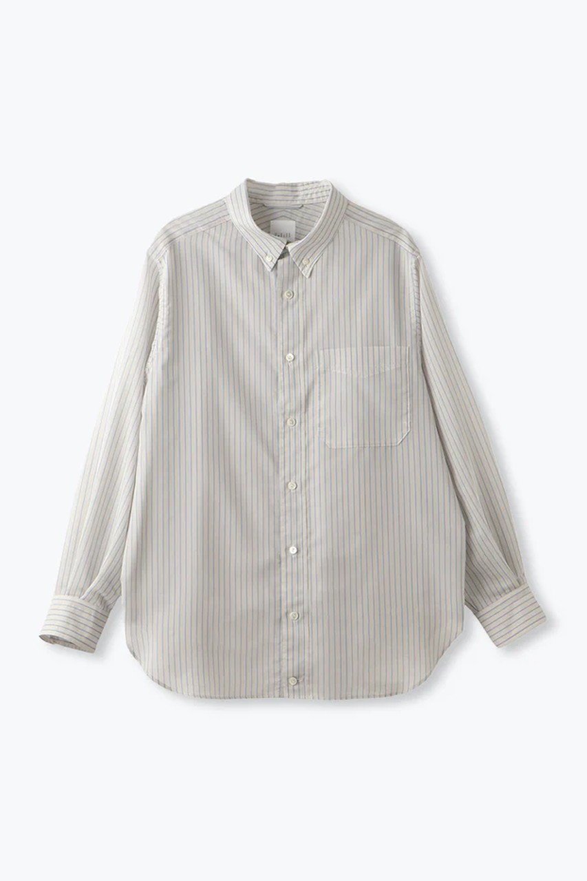 【レリル/lelill】のパターンシアーBDシャツ インテリア・キッズ・メンズ・レディースファッション・服の通販 founy(ファニー) 　ファッション　Fashion　レディースファッション　Fashion for Women　トップス・カットソー　Cut & Sew Tops　シャツ・ブラウス・オフィスカジュアル　Elegant Blouses & Button-Ups　スリーブ　Sleeve, Long Sleeve / Short Sleeve　チェック　Check, Plaid, Tartan　トレンド　Trend, Trending Now　ロング　Long, Long-Length　サックス|ID: prp329100004483049 ipo3291000000032872185