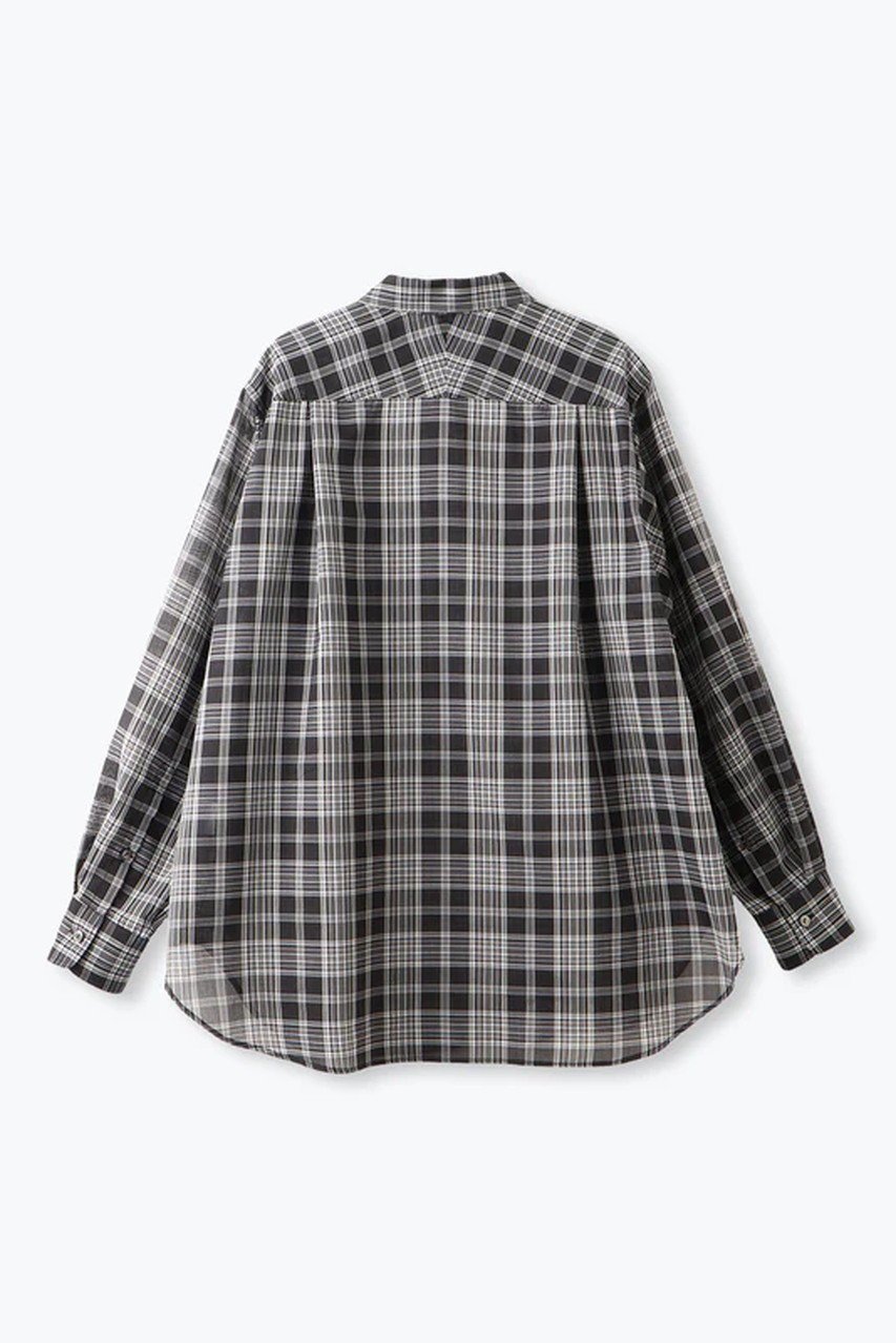 【レリル/lelill】のパターンシアーBDシャツ 人気、トレンドファッション・服の通販 founy(ファニー) 　ファッション　Fashion　レディースファッション　Fashion for Women　トップス・カットソー　Cut & Sew Tops　シャツ・ブラウス・オフィスカジュアル　Elegant Blouses & Button-Ups　スリーブ　Sleeve, Long Sleeve / Short Sleeve　チェック　Check, Plaid, Tartan　トレンド　Trend, Trending Now　ロング　Long, Long-Length　other-2|ID: prp329100004483049 ipo3291000000032872207