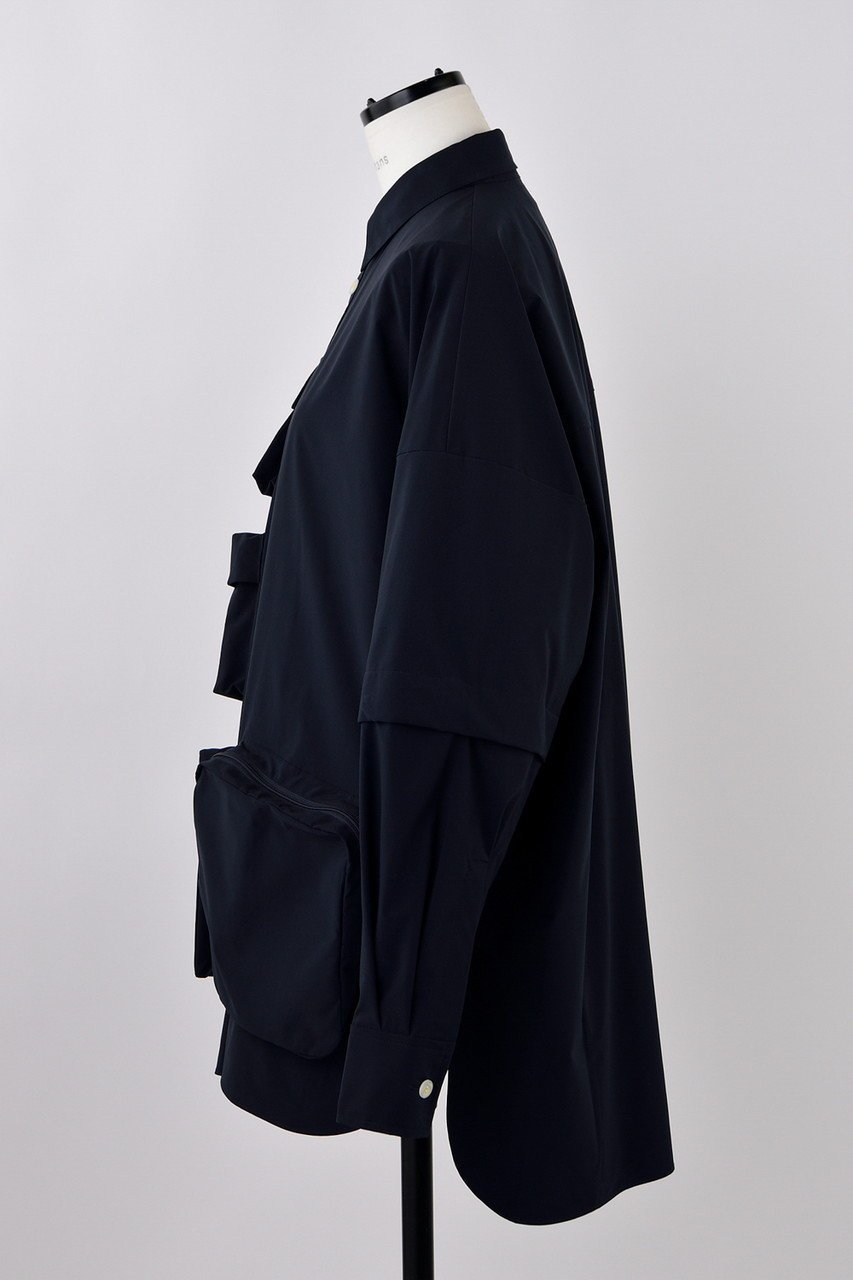【ナゴンスタンス/nagonstans】のSOLOTEX 2Way Technical SH/シャツ 人気、トレンドファッション・服の通販 founy(ファニー) 　ファッション　Fashion　レディースファッション　WOMEN　トップス・カットソー　Tops/Tshirt　シャツ/ブラウス　Shirts/Blouses　ジャケット　Jacket　スリーブ　Sleeve　ポケット　Pocket　リラックス　Relax　ロング　Long　other-2|ID: prp329100004485132 ipo3291000000031615695