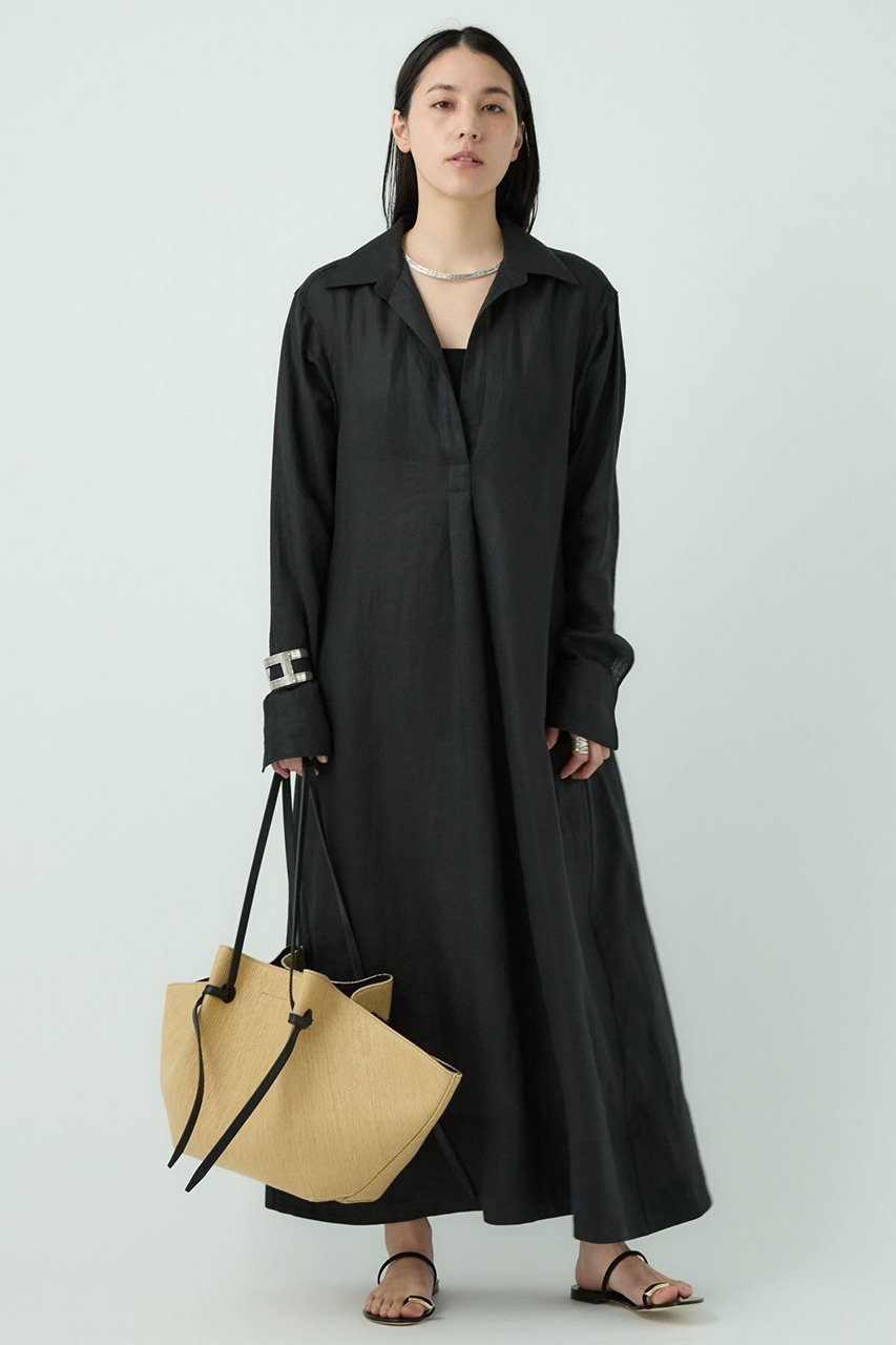 【カオス/Chaos】のアガサチャンパカワンピース 人気、トレンドファッション・服の通販 founy(ファニー) 　ファッション　Fashion　レディースファッション　Fashion for Women　ワンピース　Dresses　チュニック　Tunic Tops & Dresses　キャンバス　Canvas, Canvas Fabric　サンダル　Sandals, Summer Shoes　チュニック　Tunic, Long Top　フラット　Flat, Flat Shoes　フランス　France, French　フレンチ　French, French Style　リネン　Linen, Linen Fabric　ロング　Long, Long-Length　ワッシャー　Washer, Crinkled Finish　再入荷　Restock / Back in Stock　吸水　Absorbent, Quick-Dry　夏　Summer　 other-1|ID: prp329100004485190 ipo3291000000032807919