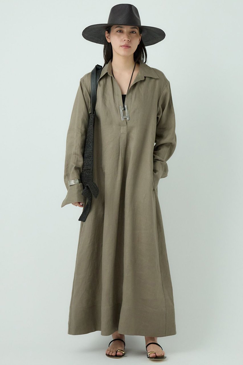 【カオス/Chaos】のアガサチャンパカワンピース 人気、トレンドファッション・服の通販 founy(ファニー) 　ファッション　Fashion　レディースファッション　Fashion for Women　ワンピース　Dresses　チュニック　Tunic Tops & Dresses　キャンバス　Canvas, Canvas Fabric　サンダル　Sandals, Summer Shoes　チュニック　Tunic, Long Top　フラット　Flat, Flat Shoes　フランス　France, French　フレンチ　French, French Style　リネン　Linen, Linen Fabric　ロング　Long, Long-Length　ワッシャー　Washer, Crinkled Finish　再入荷　Restock / Back in Stock　吸水　Absorbent, Quick-Dry　夏　Summer　other-2|ID: prp329100004485190 ipo3291000000032807922