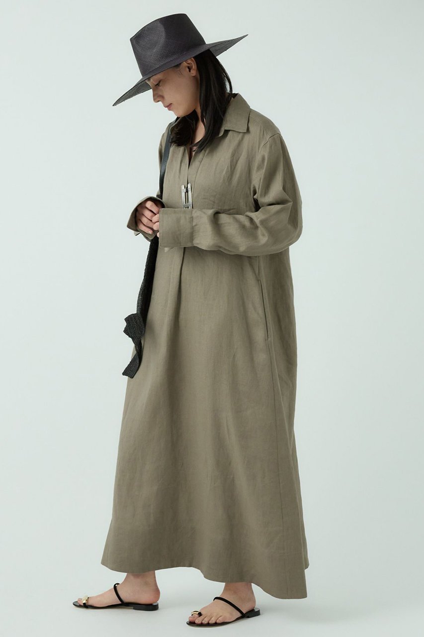 【カオス/Chaos】のアガサチャンパカワンピース 人気、トレンドファッション・服の通販 founy(ファニー) 　ファッション　Fashion　レディースファッション　Fashion for Women　ワンピース　Dresses　チュニック　Tunic Tops & Dresses　キャンバス　Canvas, Canvas Fabric　サンダル　Sandals, Summer Shoes　チュニック　Tunic, Long Top　フラット　Flat, Flat Shoes　フランス　France, French　フレンチ　French, French Style　リネン　Linen, Linen Fabric　ロング　Long, Long-Length　ワッシャー　Washer, Crinkled Finish　再入荷　Restock / Back in Stock　吸水　Absorbent, Quick-Dry　夏　Summer　other-4|ID: prp329100004485190 ipo3291000000032807924