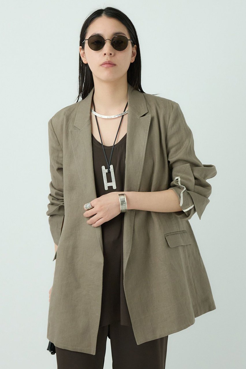 【カオス/Chaos】のアガサチャンパカジャケット インテリア・キッズ・メンズ・レディースファッション・服の通販 founy(ファニー) 　ファッション　Fashion　レディースファッション　Fashion for Women　アウター　Coat / Outerwear Collection　レディースジャケット・軽アウター　Jackets　おすすめ　Recommended / Our Picks　キャンバス　Canvas, Canvas Fabric　ジャケット　Jacket, Outerwear　セットアップ　Set-Up, Coordinated Outfit　ダブル　Double, Double-Breasted　フランス　France, French　フレンチ　French, French Style　ポケット　Pocket, Pocket Detail　リネン　Linen, Linen Fabric　ワッシャー　Washer, Crinkled Finish　吸水　Absorbent, Quick-Dry　夏　Summer　オリーブ|ID: prp329100004485192 ipo3291000000032953297