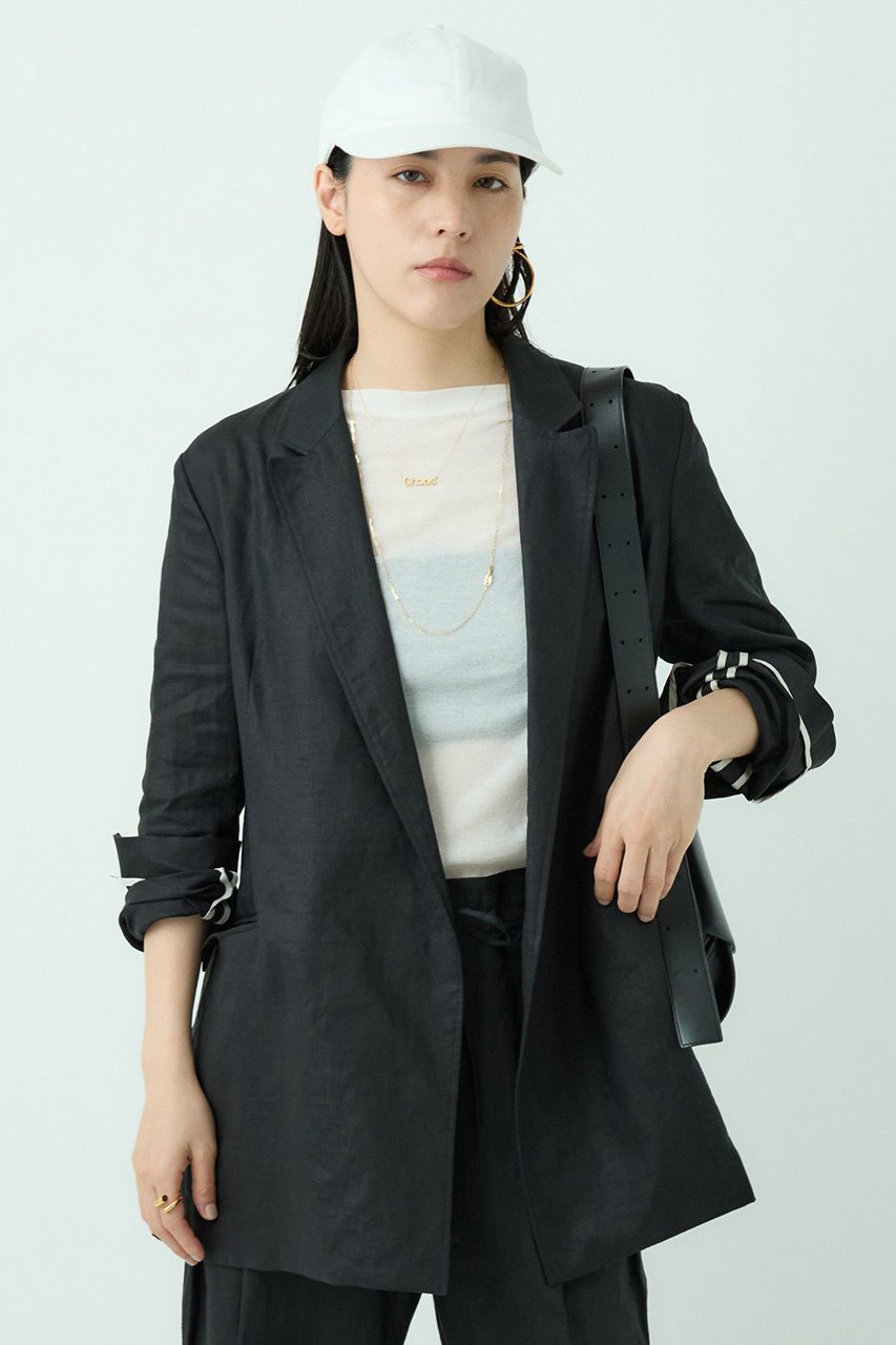 【カオス/Chaos】のアガサチャンパカジャケット インテリア・キッズ・メンズ・レディースファッション・服の通販 founy(ファニー) 　ファッション　Fashion　レディースファッション　Fashion for Women　アウター　Coat / Outerwear Collection　レディースジャケット・軽アウター　Jackets　おすすめ　Recommended / Our Picks　キャンバス　Canvas, Canvas Fabric　ジャケット　Jacket, Outerwear　セットアップ　Set-Up, Coordinated Outfit　ダブル　Double, Double-Breasted　フランス　France, French　フレンチ　French, French Style　ポケット　Pocket, Pocket Detail　リネン　Linen, Linen Fabric　ワッシャー　Washer, Crinkled Finish　吸水　Absorbent, Quick-Dry　夏　Summer　ブラック|ID: prp329100004485192 ipo3291000000032953301