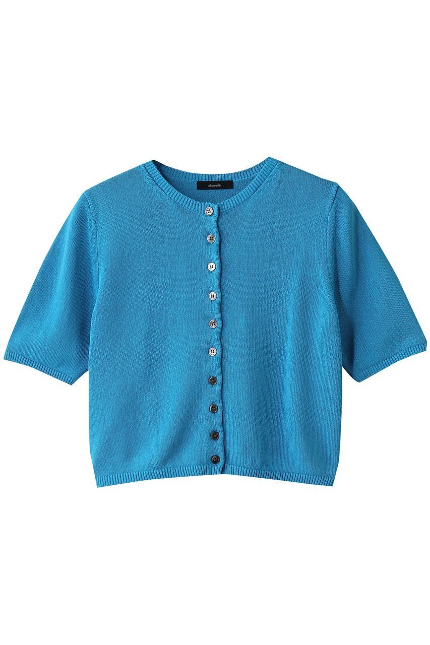 【アルアバイル/allureville】のハイGペーパーヤーンカーディガン インテリア・キッズ・メンズ・レディースファッション・服の通販 founy(ファニー) 　ファッション　Fashion　レディースファッション　Fashion for Women　トップス・カットソー　Cut & Sew Tops　ニット　Knit Tops & Sweaters　カーディガン・羽織り　Layered Style Cardigans　カーディガン　Cardigan, Knitwear　シンプル　Simple, Minimal　フィット　Fit, Slim Fit　エレガント 上品　Elegant　再入荷　Restock / Back in Stock　羽織　Haori, Light Jacket　ブルー|ID: prp329100004485199 ipo3291000000032707487