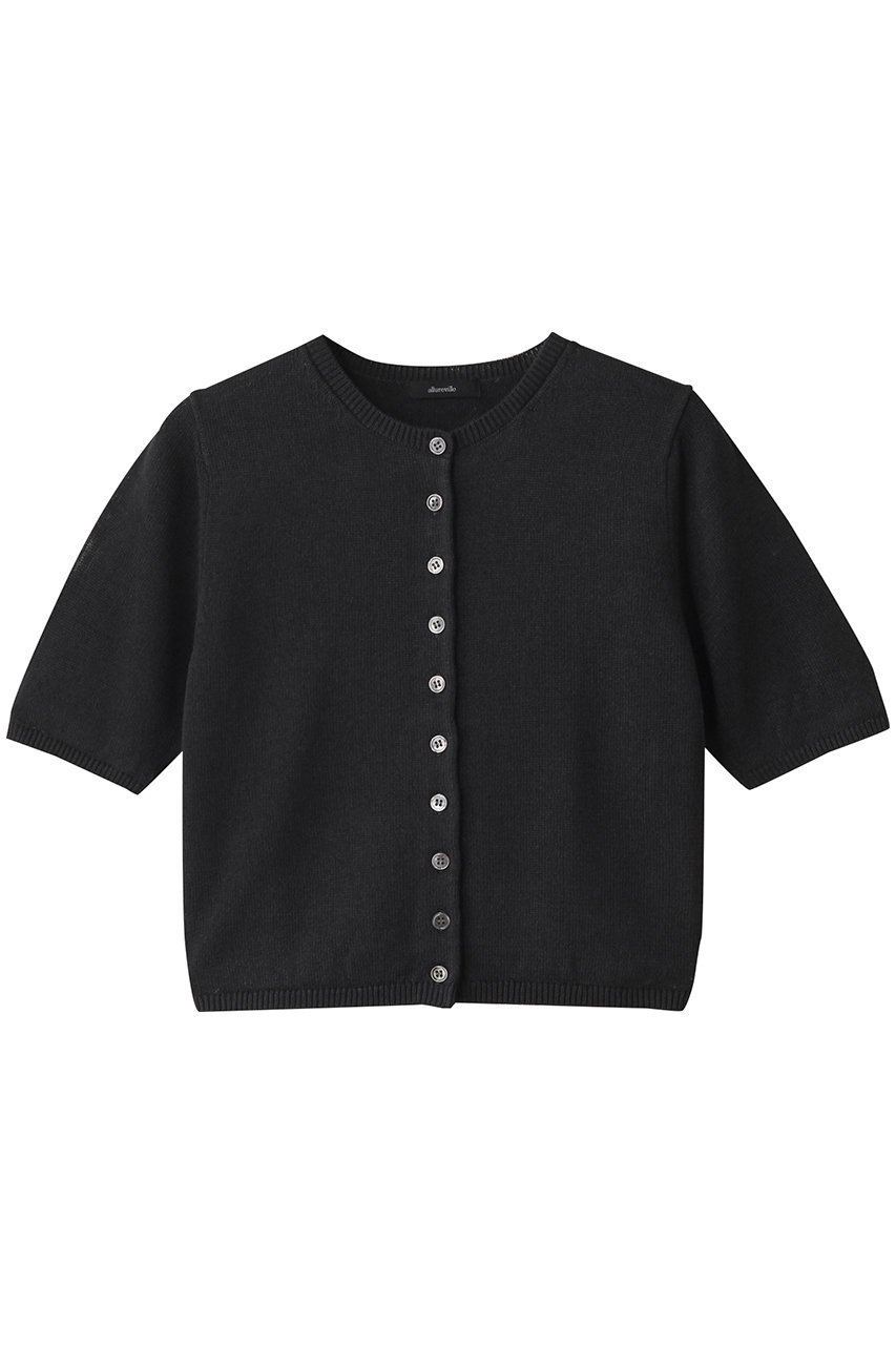 【アルアバイル/allureville】のハイGペーパーヤーンカーディガン インテリア・キッズ・メンズ・レディースファッション・服の通販 founy(ファニー) 　ファッション　Fashion　レディースファッション　Fashion for Women　トップス・カットソー　Cut & Sew Tops　ニット　Knit Tops & Sweaters　カーディガン・羽織り　Layered Style Cardigans　カーディガン　Cardigan, Knitwear　シンプル　Simple, Minimal　フィット　Fit, Slim Fit　エレガント 上品　Elegant　再入荷　Restock / Back in Stock　羽織　Haori, Light Jacket　ブラック|ID: prp329100004485199 ipo3291000000032707490