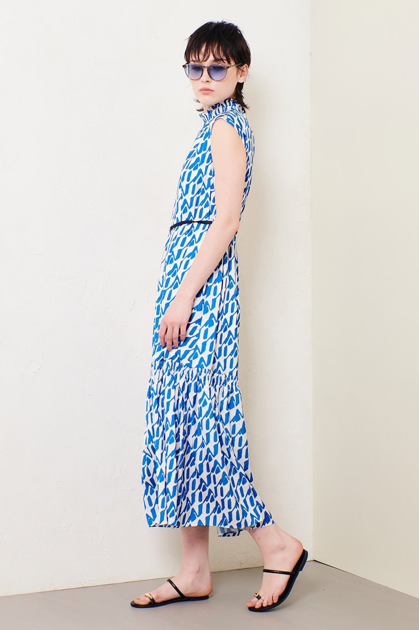 【アルアバイル/allureville】のOFFICINAプリントワンピース 人気、トレンドファッション・服の通販 founy(ファニー) 　ファッション　Fashion　レディースファッション　WOMEN　ワンピース　Dress　チュニック　Tunic　ギャザー　Gather　チュニック　Tunic　ノースリーブ　No Sleeve　プリント　Print　リゾート　Resort　ロング　Long　再入荷　Restock/Back In Stock/Re Arrival　夏　Summer　other-7|ID: prp329100004485200 ipo3291000000032000593