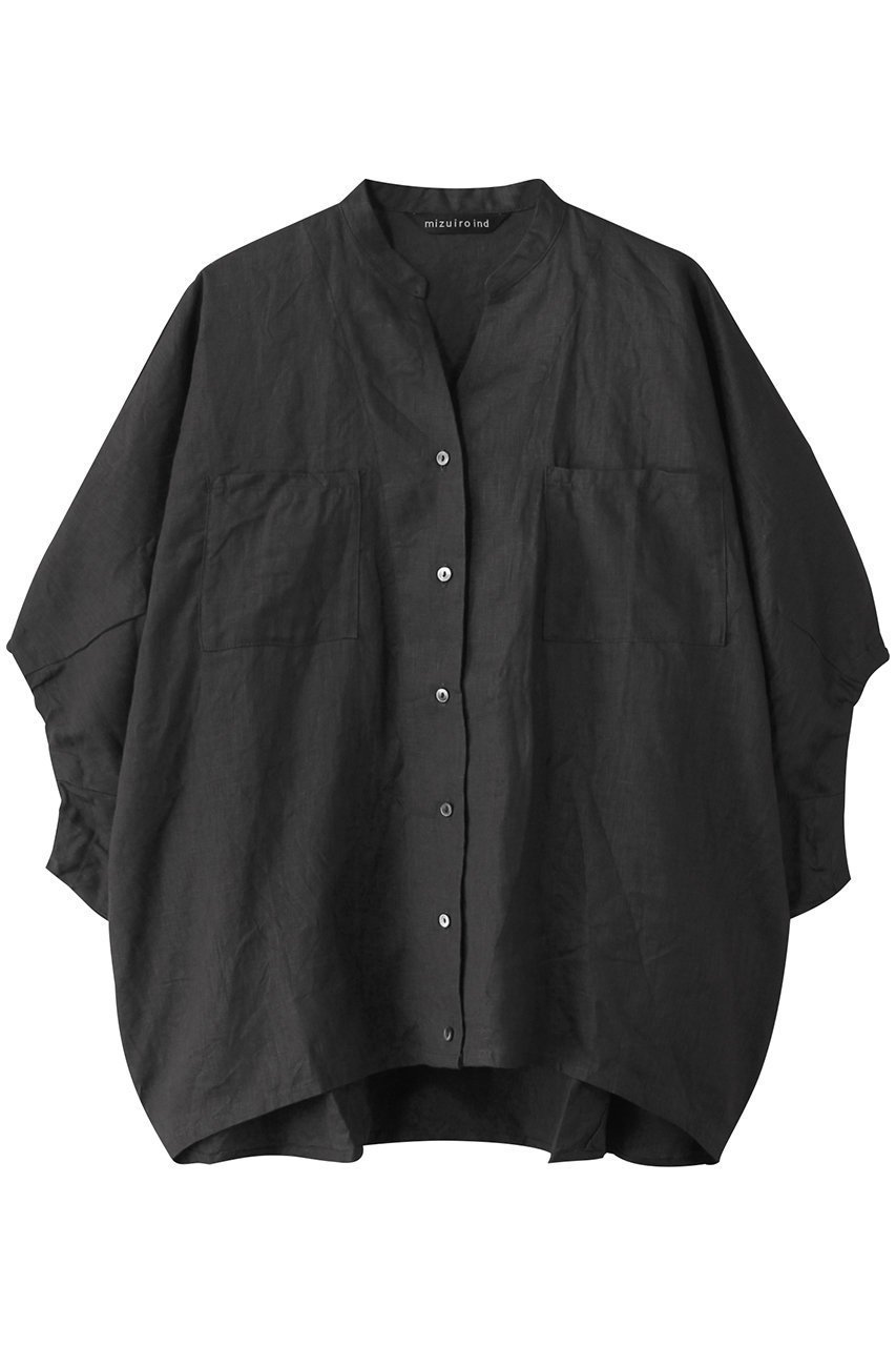 【ミズイロ インド/mizuiro ind】のlinen stand collar cocoon shirt シャツ インテリア・キッズ・メンズ・レディースファッション・服の通販 founy(ファニー) 　ファッション　Fashion　レディースファッション　Fashion for Women　トップス・カットソー　Cut & Sew Tops　シャツ・ブラウス・オフィスカジュアル　Elegant Blouses & Button-Ups　エアリー　Airy Texture　ショート　Short, Short Length　スタンド　Stand Collar, Upright Stand　スリーブ　Sleeve, Long Sleeve / Short Sleeve　リネン　Linen, Linen Fabric　夏　Summer　春　Spring　S/S・春夏　SS, Spring/Summer, Warm Season　c.gray|ID: prp329100004485204 ipo3291000000031915094