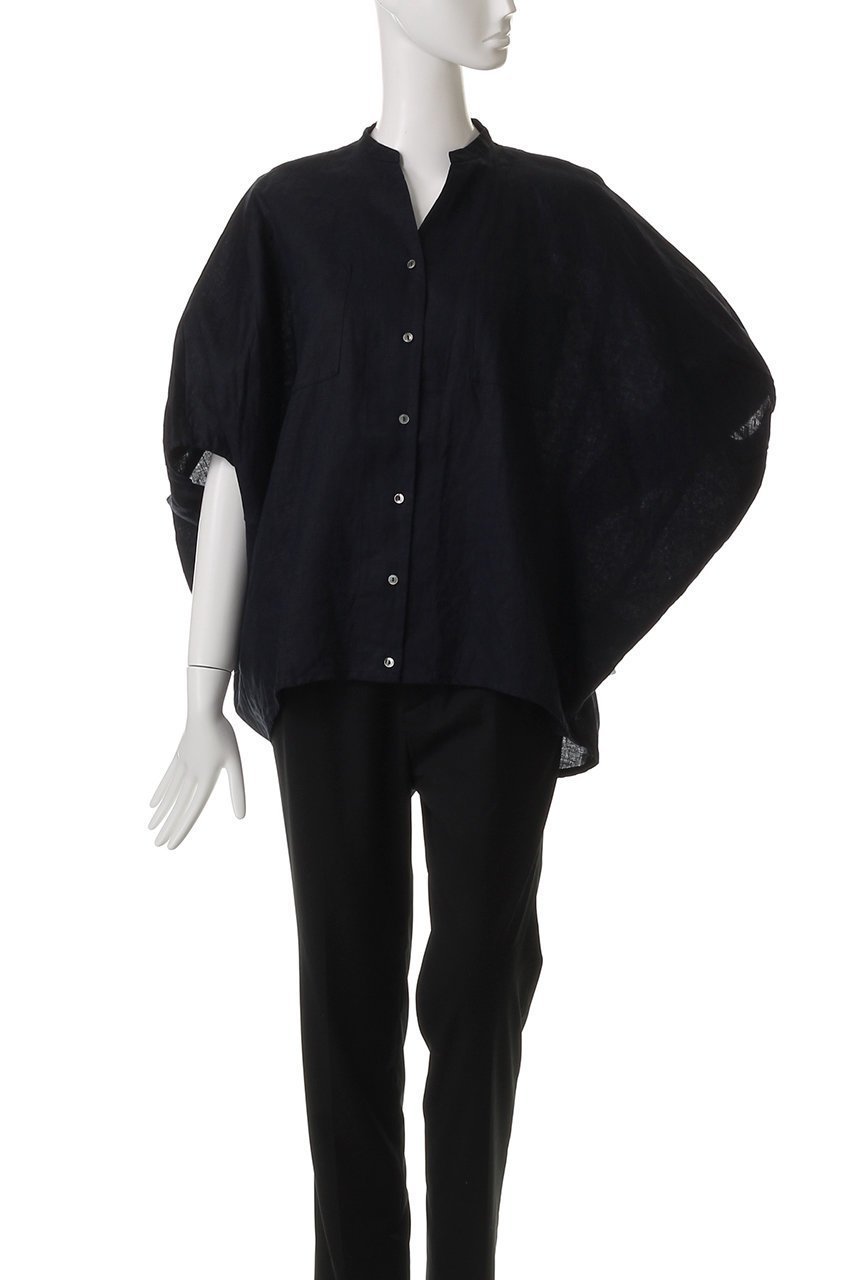 【ミズイロ インド/mizuiro ind】のlinen stand collar cocoon shirt シャツ 人気、トレンドファッション・服の通販 founy(ファニー) 　ファッション　Fashion　レディースファッション　Fashion for Women　トップス・カットソー　Cut & Sew Tops　シャツ・ブラウス・オフィスカジュアル　Elegant Blouses & Button-Ups　エアリー　Airy Texture　ショート　Short, Short Length　スタンド　Stand Collar, Upright Stand　スリーブ　Sleeve, Long Sleeve / Short Sleeve　リネン　Linen, Linen Fabric　夏　Summer　春　Spring　S/S・春夏　SS, Spring/Summer, Warm Season　other-2|ID: prp329100004485204 ipo3291000000032523655