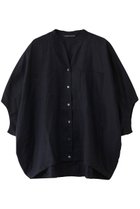 【ミズイロ インド/mizuiro ind】のlinen stand collar cocoon shirt シャツ navy|ID: prp329100004485204 ipo3291000000036393501