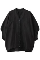 【ミズイロ インド/mizuiro ind】のlinen stand collar cocoon shirt シャツ black|ID: prp329100004485204 ipo3291000000036393502
