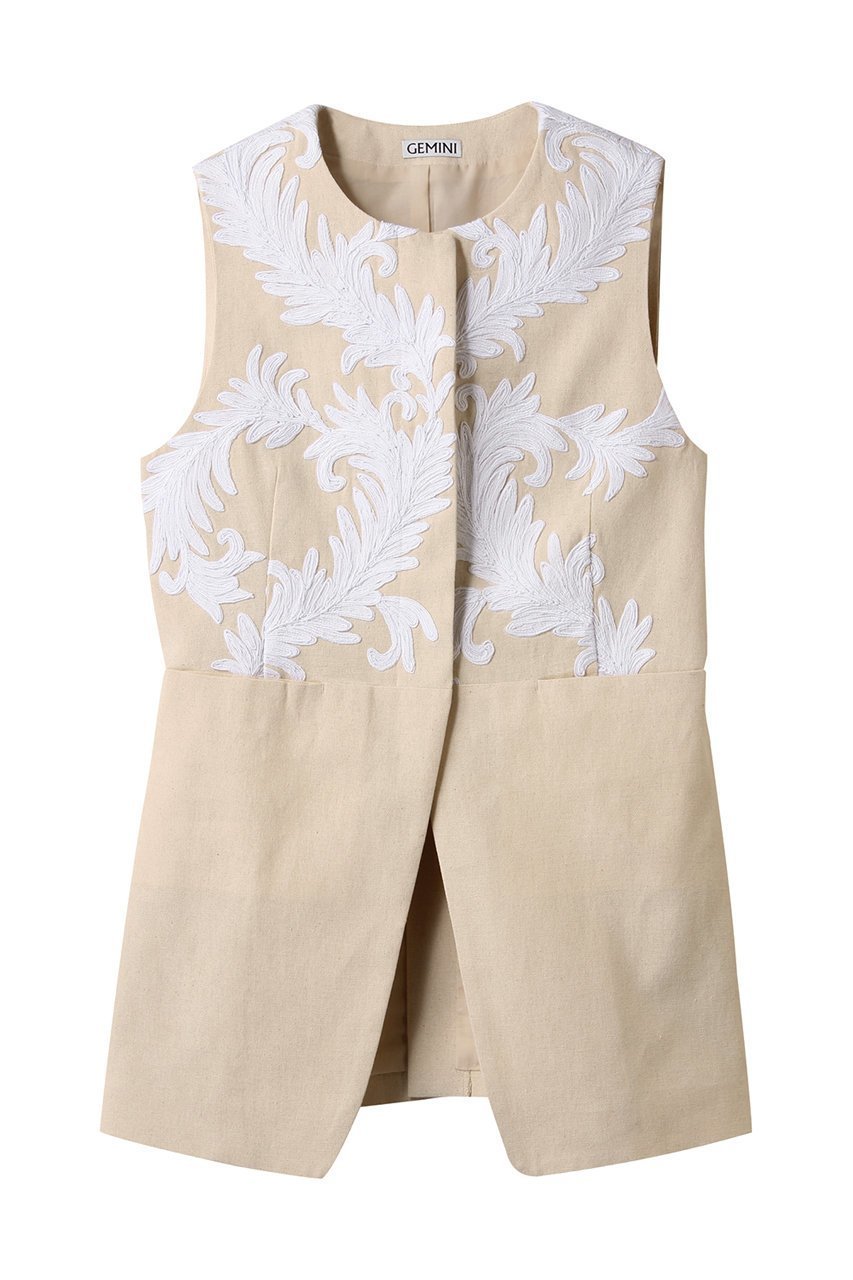 【ウィムガゼット/Whim Gazette】の【GEMINI】ジャガードジレ 人気、トレンドファッション・服の通販 founy(ファニー) 　ファッション　Fashion　レディースファッション　Fashion for Women　アウター　Coat / Outerwear Collection　レディースジャケット・軽アウター　Jackets　おすすめ　Recommended / Our Picks　シェイプ　Shape, Slim Fit　ジャケット　Jacket, Outerwear　ノースリーブ　Sleeveless, No-Sleeve　フロント　Front, Front Design　ベスト　Vest, Waistcoat　 other-1|ID: prp329100004485206 ipo3291000000036061039