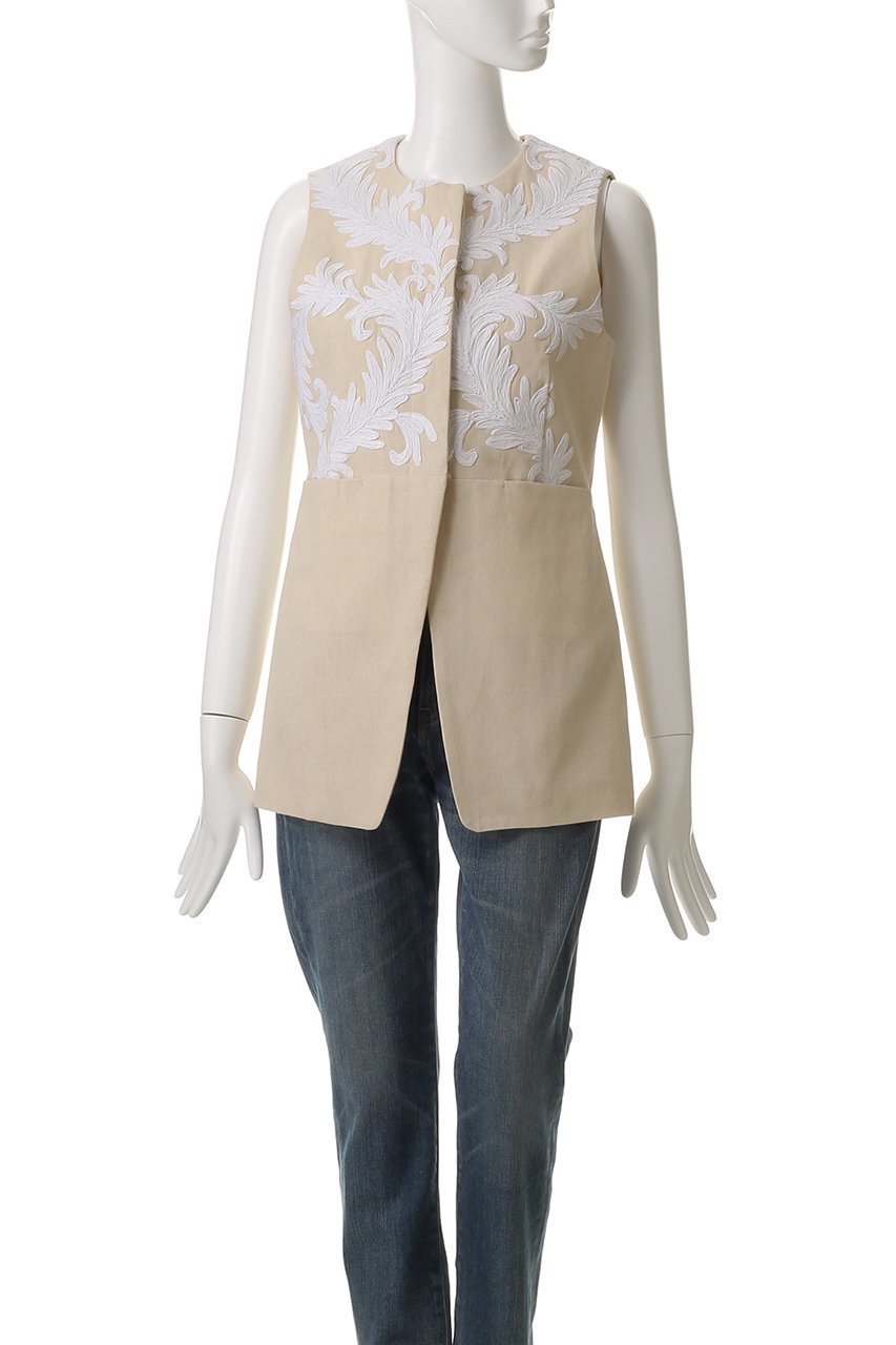 【ウィムガゼット/Whim Gazette】の【GEMINI】ジャガードジレ 人気、トレンドファッション・服の通販 founy(ファニー) 　ファッション　Fashion　レディースファッション　Fashion for Women　アウター　Coat / Outerwear Collection　レディースジャケット・軽アウター　Jackets　おすすめ　Recommended / Our Picks　シェイプ　Shape, Slim Fit　ジャケット　Jacket, Outerwear　ノースリーブ　Sleeveless, No-Sleeve　フロント　Front, Front Design　ベスト　Vest, Waistcoat　other-2|ID: prp329100004485206 ipo3291000000036061041