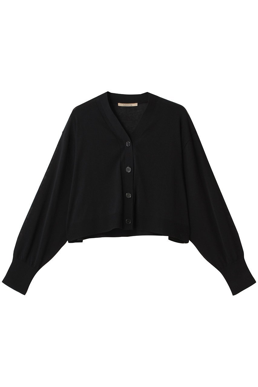【カレンソロジー/Curensology】のシアーショートニットカーディガン インテリア・キッズ・メンズ・レディースファッション・服の通販 founy(ファニー) 　ファッション　Fashion　レディースファッション　Fashion for Women　トップス・カットソー　Cut & Sew Tops　ニット　Knit Tops & Sweaters　カーディガン・羽織り　Layered Style Cardigans　カーディガン　Cardigan, Knitwear　シアー　Sheer, See-Through　シンプル　Simple, Minimal　スリーブ　Sleeve, Long Sleeve / Short Sleeve　フェミニン　Feminine, Girly　エレガント 上品　Elegant　夏　Summer　春　Spring　S/S・春夏　SS, Spring/Summer, Warm Season　ブラック|ID: prp329100004485224 ipo3291000000032928313