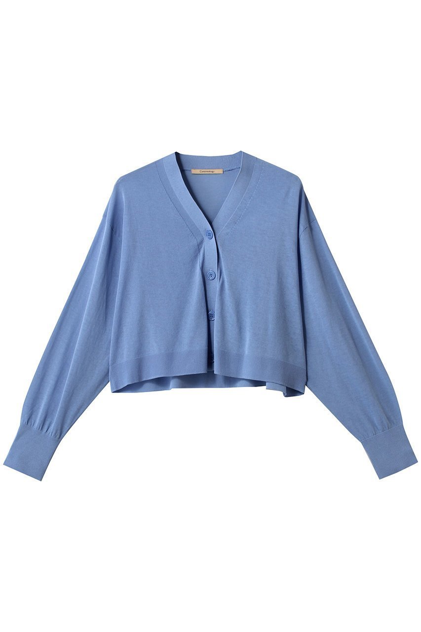 【カレンソロジー/Curensology】のシアーショートニットカーディガン インテリア・キッズ・メンズ・レディースファッション・服の通販 founy(ファニー) 　ファッション　Fashion　レディースファッション　Fashion for Women　トップス・カットソー　Cut & Sew Tops　ニット　Knit Tops & Sweaters　カーディガン・羽織り　Layered Style Cardigans　カーディガン　Cardigan, Knitwear　シアー　Sheer, See-Through　シンプル　Simple, Minimal　スリーブ　Sleeve, Long Sleeve / Short Sleeve　フェミニン　Feminine, Girly　エレガント 上品　Elegant　夏　Summer　春　Spring　S/S・春夏　SS, Spring/Summer, Warm Season　ブルー|ID: prp329100004485224 ipo3291000000032928327