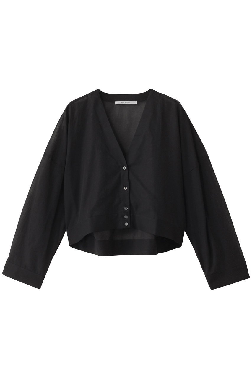 【ミディウミソリッド/MIDIUMISOLID】のsheer voile V/neck CD.S カーディガン インテリア・キッズ・メンズ・レディースファッション・服の通販 founy(ファニー) 　ファッション　Fashion　レディースファッション　Fashion for Women　トップス・カットソー　Cut & Sew Tops　カーディガン・羽織り　Layered Style Cardigans　シャツ・ブラウス・オフィスカジュアル　Elegant Blouses & Button-Ups　カーディガン　Cardigan, Knitwear　スリーブ　Sleeve, Long Sleeve / Short Sleeve　バランス　Balance, Style Balance　ロング　Long, Long-Length　再入荷　Restock / Back in Stock　夏　Summer　春　Spring　S/S・春夏　SS, Spring/Summer, Warm Season　羽織　Haori, Light Jacket　black|ID: prp329100004485237 ipo3291000000032854035