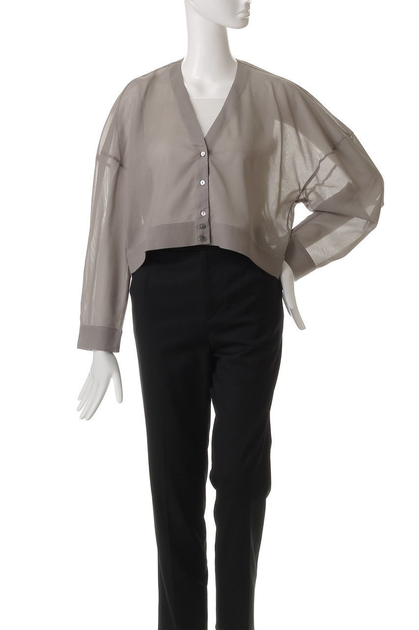 【ミディウミソリッド/MIDIUMISOLID】のsheer voile V/neck CD.S カーディガン 人気、トレンドファッション・服の通販 founy(ファニー) 　ファッション　Fashion　レディースファッション　Fashion for Women　トップス・カットソー　Cut & Sew Tops　カーディガン・羽織り　Layered Style Cardigans　シャツ・ブラウス・オフィスカジュアル　Elegant Blouses & Button-Ups　カーディガン　Cardigan, Knitwear　スリーブ　Sleeve, Long Sleeve / Short Sleeve　バランス　Balance, Style Balance　ロング　Long, Long-Length　夏　Summer　春　Spring　S/S・春夏　SS, Spring/Summer, Warm Season　羽織　Haori, Light Jacket　other-2|ID: prp329100004485237 ipo3291000000035878128