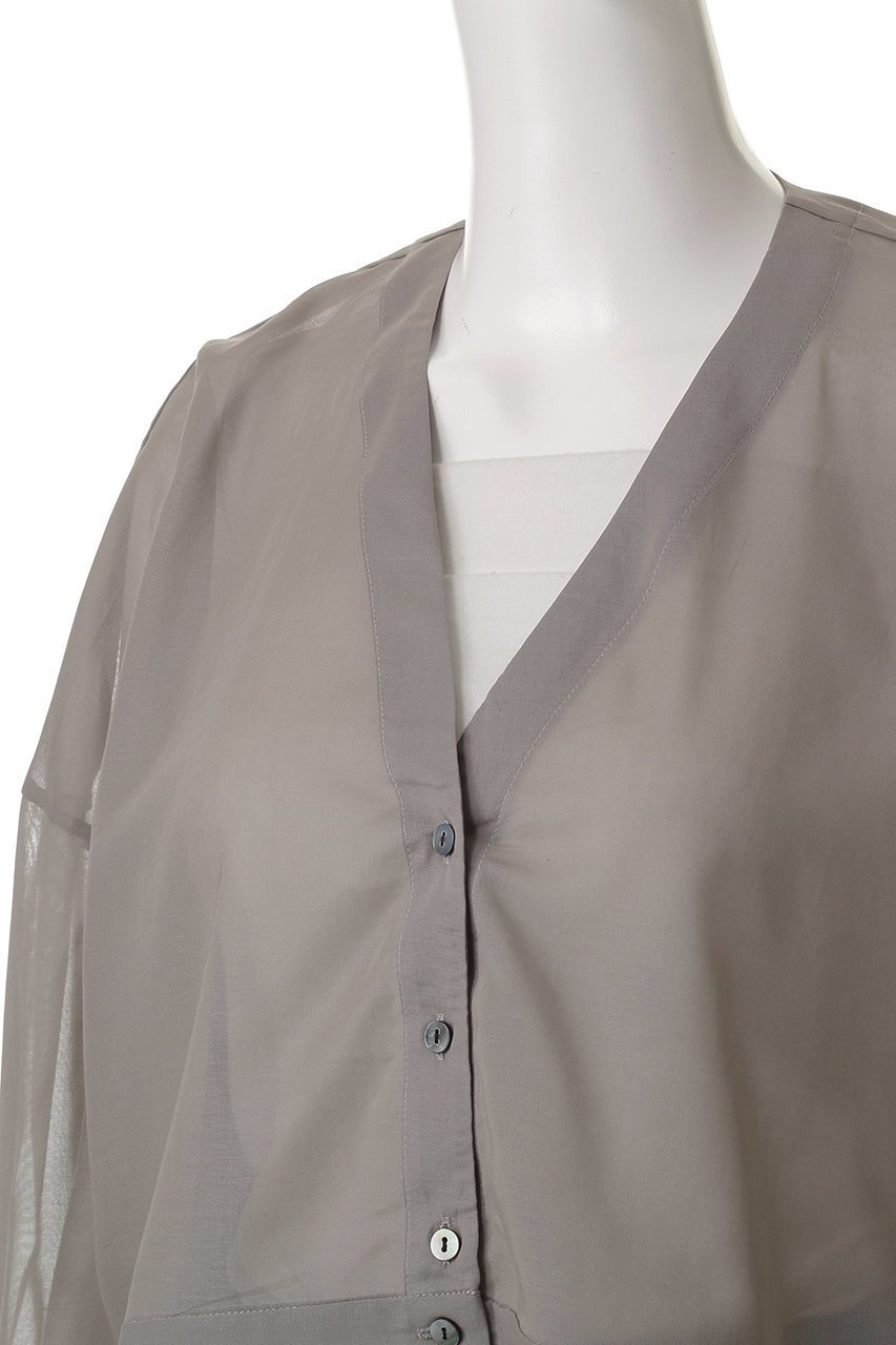 【ミディウミソリッド/MIDIUMISOLID】のsheer voile V/neck CD.S カーディガン 人気、トレンドファッション・服の通販 founy(ファニー) 　ファッション　Fashion　レディースファッション　Fashion for Women　トップス・カットソー　Cut & Sew Tops　カーディガン・羽織り　Layered Style Cardigans　シャツ・ブラウス・オフィスカジュアル　Elegant Blouses & Button-Ups　カーディガン　Cardigan, Knitwear　スリーブ　Sleeve, Long Sleeve / Short Sleeve　バランス　Balance, Style Balance　ロング　Long, Long-Length　夏　Summer　春　Spring　S/S・春夏　SS, Spring/Summer, Warm Season　羽織　Haori, Light Jacket　other-5|ID: prp329100004485237 ipo3291000000035878131