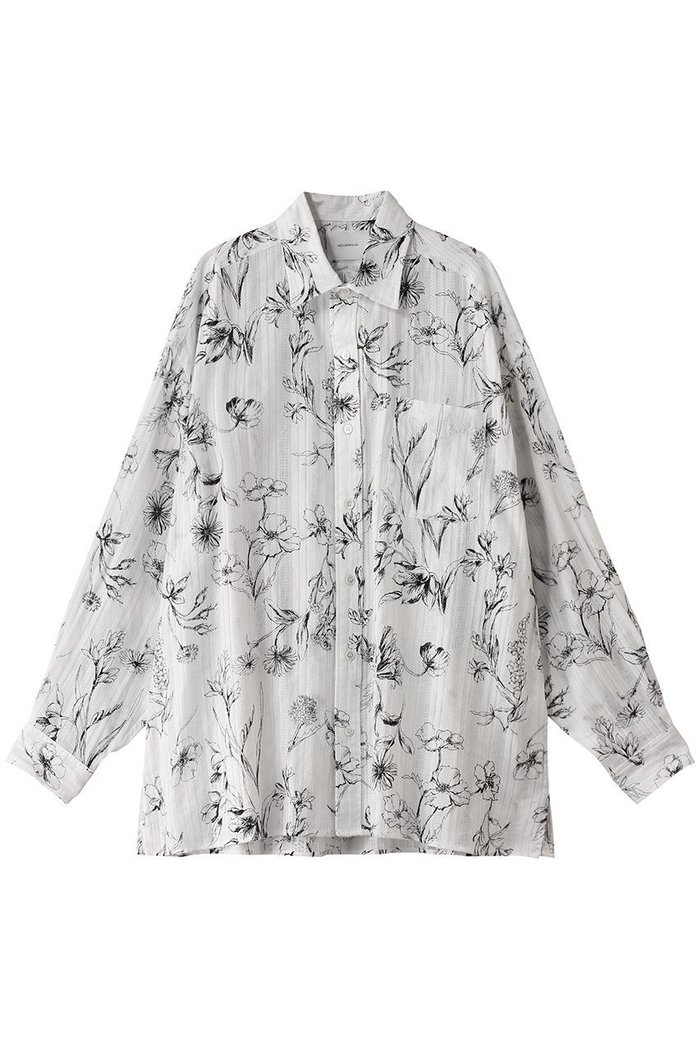 【ミディウミソリッド/MIDIUMISOLID】のprint regular collar big shirt.M シャツ インテリア・キッズ・メンズ・レディースファッション・服の通販 founy(ファニー) https://founy.com/ ファッション Fashion レディースファッション Fashion for Women トップス・カットソー Cut & Sew Tops シャツ・ブラウス・オフィスカジュアル Elegant Blouses & Button-Ups シアー Sheer, See-Through ストライプ Stripe, Striped Pattern スリーブ Sleeve, Long Sleeve / Short Sleeve ビッグ Big, Oversized フラワー Flower, Floral プリント Print, Printed Pattern ロング Long, Long-Length 再入荷 Restock / Back in Stock 羽織 Haori, Light Jacket |ID: prp329100004485238 ipo3291000000032839550