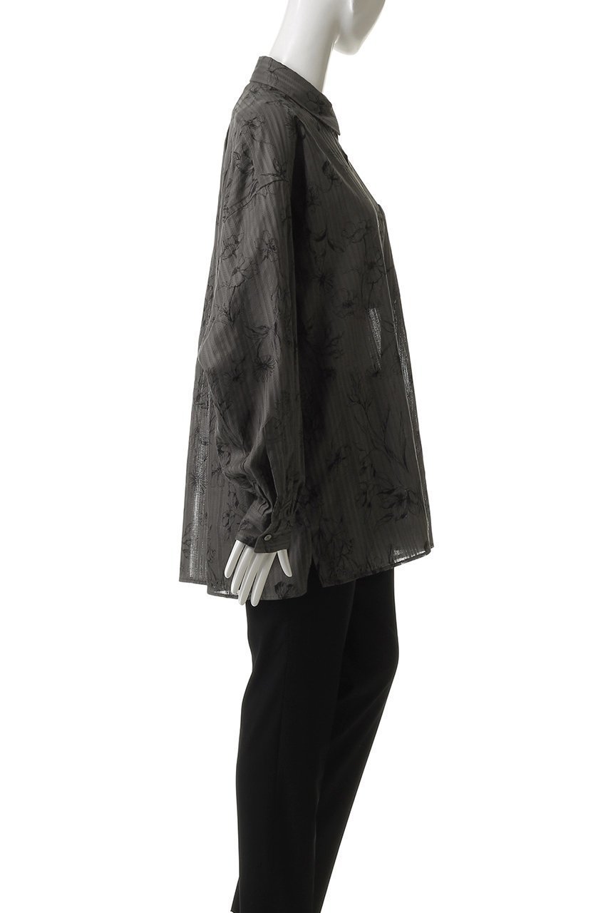 【ミディウミソリッド/MIDIUMISOLID】のprint regular collar big shirt.M シャツ 人気、トレンドファッション・服の通販 founy(ファニー) 　ファッション　Fashion　レディースファッション　Fashion for Women　トップス・カットソー　Cut & Sew Tops　シャツ・ブラウス・オフィスカジュアル　Elegant Blouses & Button-Ups　シアー　Sheer, See-Through　ストライプ　Stripe, Striped Pattern　スリーブ　Sleeve, Long Sleeve / Short Sleeve　ビッグ　Big, Oversized　フラワー　Flower, Floral　プリント　Print, Printed Pattern　ロング　Long, Long-Length　再入荷　Restock / Back in Stock　羽織　Haori, Light Jacket　other-3|ID: prp329100004485238 ipo3291000000032839568