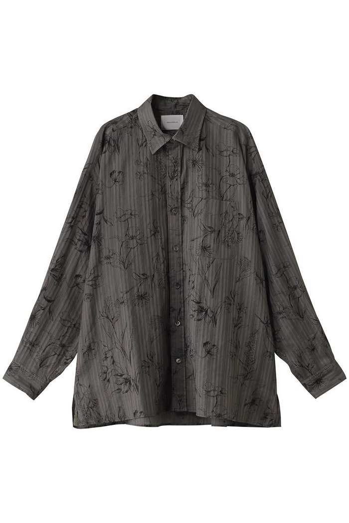 【ミディウミソリッド/MIDIUMISOLID】のprint regular collar big shirt.M シャツ インテリア・キッズ・メンズ・レディースファッション・服の通販 founy(ファニー) https://founy.com/ ファッション Fashion レディースファッション Fashion for Women トップス・カットソー Cut & Sew Tops シャツ・ブラウス・オフィスカジュアル Elegant Blouses & Button-Ups シアー Sheer, See-Through ストライプ Stripe, Striped Pattern スリーブ Sleeve, Long Sleeve / Short Sleeve ビッグ Big, Oversized フラワー Flower, Floral プリント Print, Printed Pattern ロング Long, Long-Length 羽織 Haori, Light Jacket |ID: prp329100004485238 ipo3291000000036392264