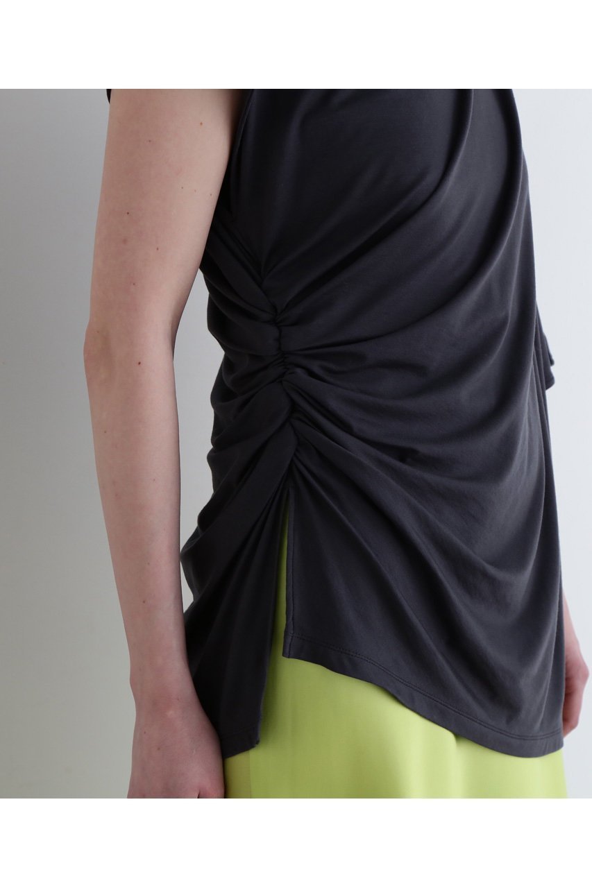 【ル フィル/LE PHIL】のセルロースベア天竺カットソー 人気、トレンドファッション・服の通販 founy(ファニー) 　ファッション　Fashion　レディースファッション　Fashion for Women　トップス・カットソー　Cut & Sew Tops　シャツ・ブラウス・オフィスカジュアル　Elegant Blouses & Button-Ups　ロングTシャツ・Tシャツ　Longline T-Shirts & Tees　カットソー・ベーシックTシャツ　Cut-and-Sewn Tops / Stretch Tees & Basics　アシンメトリー　Asymmetrical Style　カットソー　Cut and Sewn Top　ギャザー　Gathered, Ruffled　シェイプ　Shape, Slim Fit　ショート　Short, Short Length　ストレッチ　Stretch, Stretchy Fabric　スリット　Slit, Slit Detail　スリーブ　Sleeve, Long Sleeve / Short Sleeve　ドレープ　Drape, Draping Fabric　定番　Standard, Basic Item　other-4|ID: prp329100004485240 ipo3291000000032845701