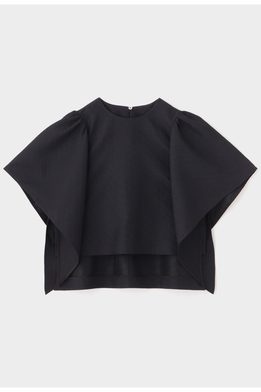 【ル フィル/LE PHIL】のタイルジャカードブラウス 人気、トレンドファッション・服の通販 founy(ファニー) 　ファッション　Fashion　レディースファッション　WOMEN　トップス・カットソー　Tops/Tshirt　シャツ/ブラウス　Shirts/Blouses　ショート　Short　ジャカード　Jacquard　スリット　Slit　スリーブ　Sleeve　バランス　Balance　フレア　Flare　ペプラム　Peplum　 other-1|ID: prp329100004485241 ipo3291000000032243889