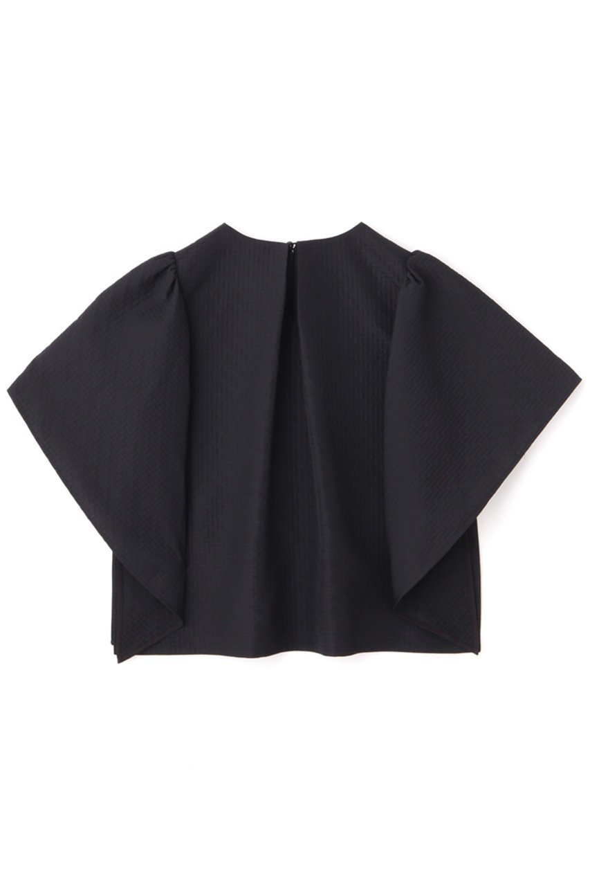 【ル フィル/LE PHIL】のタイルジャカードブラウス 人気、トレンドファッション・服の通販 founy(ファニー) 　ファッション　Fashion　レディースファッション　WOMEN　トップス・カットソー　Tops/Tshirt　シャツ/ブラウス　Shirts/Blouses　ショート　Short　ジャカード　Jacquard　スリット　Slit　スリーブ　Sleeve　バランス　Balance　フレア　Flare　ペプラム　Peplum　other-2|ID: prp329100004485241 ipo3291000000032243891