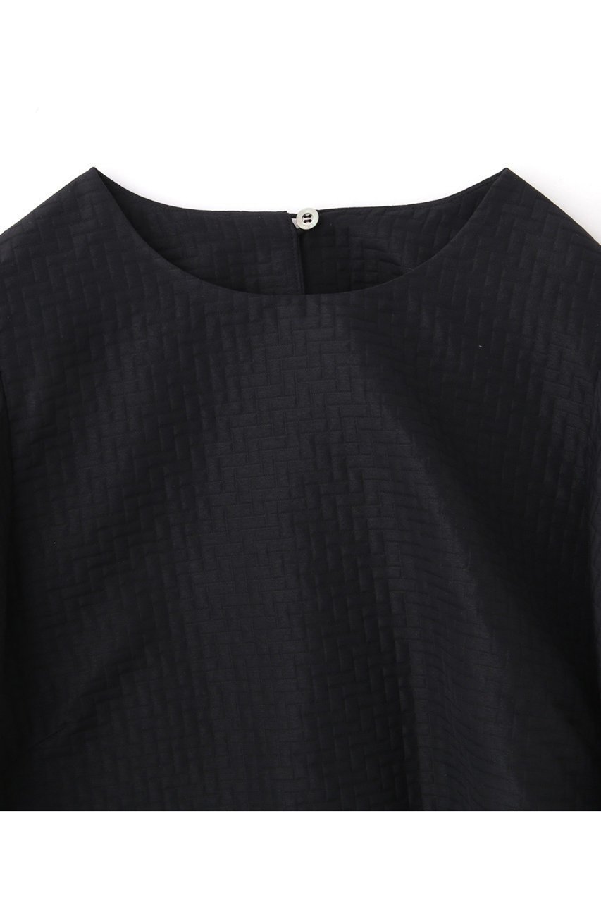 【ル フィル/LE PHIL】のタイルジャカードブラウス 人気、トレンドファッション・服の通販 founy(ファニー) 　ファッション　Fashion　レディースファッション　WOMEN　トップス・カットソー　Tops/Tshirt　シャツ/ブラウス　Shirts/Blouses　ショート　Short　ジャカード　Jacquard　スリット　Slit　スリーブ　Sleeve　バランス　Balance　フレア　Flare　ペプラム　Peplum　other-3|ID: prp329100004485241 ipo3291000000032243892