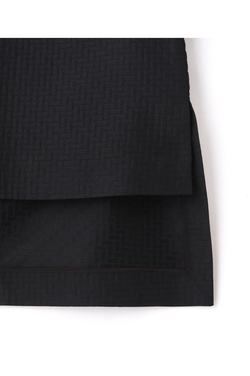 【ル フィル/LE PHIL】のタイルジャカードブラウス 人気、トレンドファッション・服の通販 founy(ファニー) 　ファッション　Fashion　レディースファッション　Fashion for Women　トップス・カットソー　Cut & Sew Tops　シャツ・ブラウス・オフィスカジュアル　Elegant Blouses & Button-Ups　ショート　Short, Short Length　ジャカード／ジャガード　Jacquard, Woven Pattern　スリット　Slit, Slit Detail　スリーブ　Sleeve, Long Sleeve / Short Sleeve　バランス　Balance, Style Balance　フレア　Flare, Flared　ペプラム　Peplum, Flared Hem　other-6|ID: prp329100004485241 ipo3291000000036034165