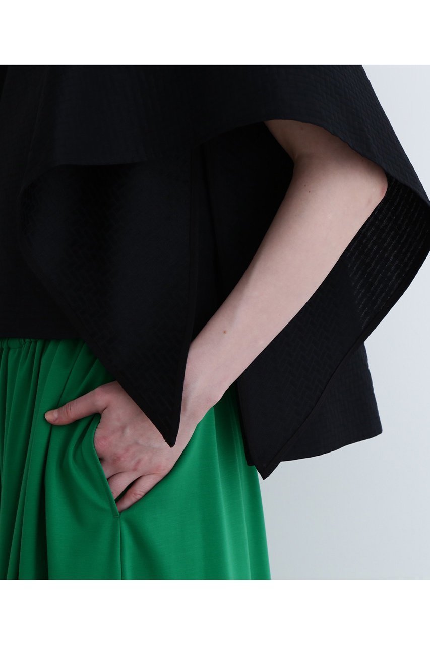 【ル フィル/LE PHIL】のタイルジャカードブラウス 人気、トレンドファッション・服の通販 founy(ファニー) 　ファッション　Fashion　レディースファッション　Fashion for Women　トップス・カットソー　Cut & Sew Tops　シャツ・ブラウス・オフィスカジュアル　Elegant Blouses & Button-Ups　ショート　Short, Short Length　ジャカード／ジャガード　Jacquard, Woven Pattern　スリット　Slit, Slit Detail　スリーブ　Sleeve, Long Sleeve / Short Sleeve　バランス　Balance, Style Balance　フレア　Flare, Flared　ペプラム　Peplum, Flared Hem　other-8|ID: prp329100004485241 ipo3291000000036034169