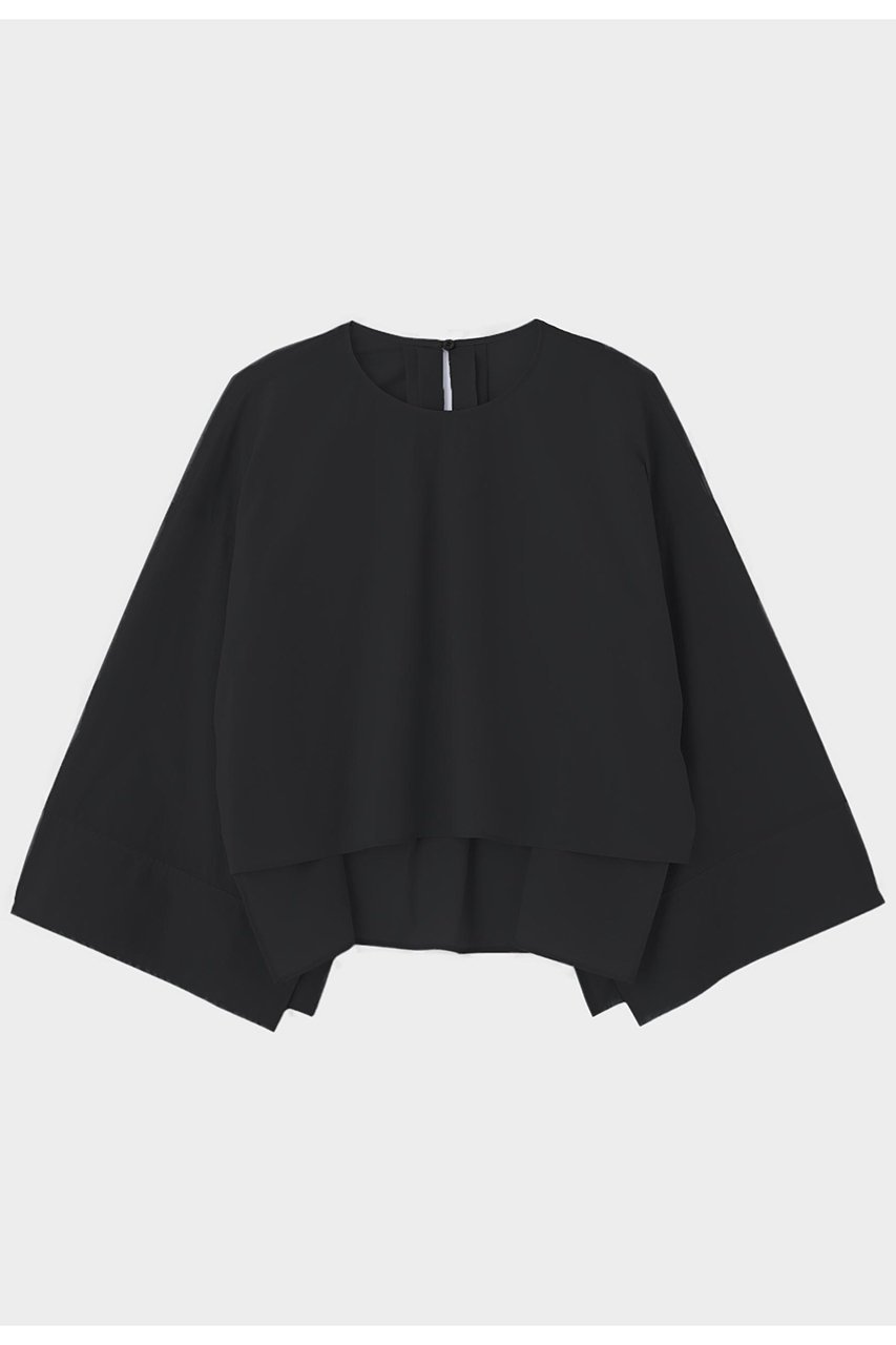 【ル フィル/LE PHIL】のクリスピーナイロンブラウス インテリア・キッズ・メンズ・レディースファッション・服の通販 founy(ファニー) 　ファッション　Fashion　レディースファッション　WOMEN　トップス・カットソー　Tops/Tshirt　シャツ/ブラウス　Shirts/Blouses　ショート　Short　ストレッチ　Stretch　スリーブ　Sleeve　ドレープ　Drape　フェミニン　Feminine　リップ　Lip　ロング　Long　夏　Summer　軽量　Lightweight　ブラック|ID: prp329100004485246 ipo3291000000031961230