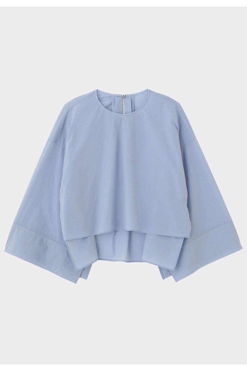 【ル フィル/LE PHIL】のクリスピーナイロンブラウス インテリア・キッズ・メンズ・レディースファッション・服の通販 founy(ファニー) 　ファッション　Fashion　レディースファッション　Fashion for Women　トップス・カットソー　Cut & Sew Tops　シャツ・ブラウス・オフィスカジュアル　Elegant Blouses & Button-Ups　ショート　Short, Short Length　ストレッチ　Stretch, Stretchy Fabric　スリーブ　Sleeve, Long Sleeve / Short Sleeve　ドレープ　Drape, Draping Fabric　フェミニン　Feminine, Girly　リップ　Lip, Lip Motif　ロング　Long, Long-Length　夏　Summer　軽量　Lightweight, Ultra Light　ブルー|ID: prp329100004485246 ipo3291000000032810451
