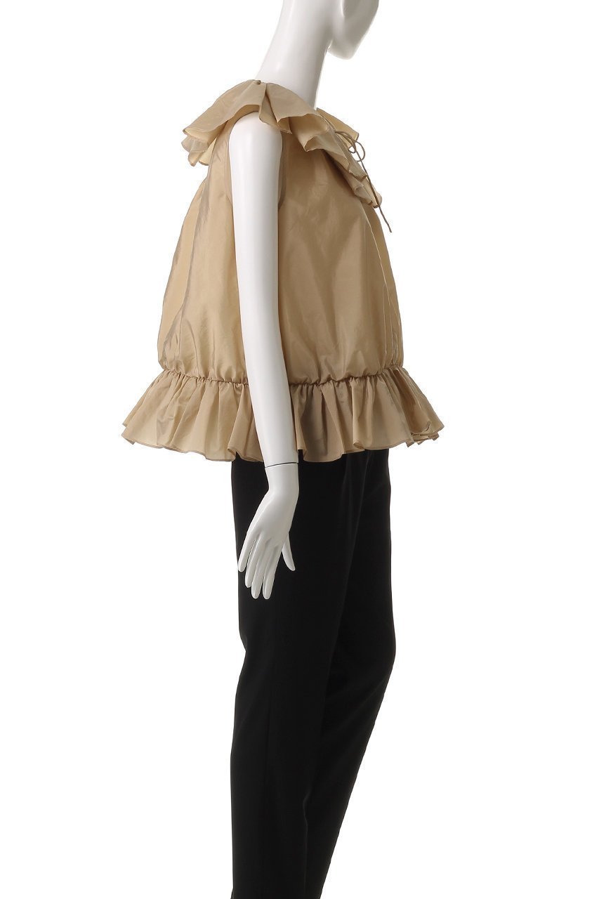 【デパリエ/DEPAREILLE】のワッシャータフタラッフルノースリーブブラウス 人気、トレンドファッション・服の通販 founy(ファニー) 　ファッション　Fashion　レディースファッション　Fashion for Women　トップス・カットソー　Cut & Sew Tops　キャミソール&ノースリーブ　Camisoles & Sleeveless Tops　シャツ・ブラウス・オフィスカジュアル　Elegant Blouses & Button-Ups　シンプル　Simple, Minimal　ノースリーブ　Sleeveless, No-Sleeve　フェミニン　Feminine, Girly　other-3|ID: prp329100004485248 ipo3291000000032839400