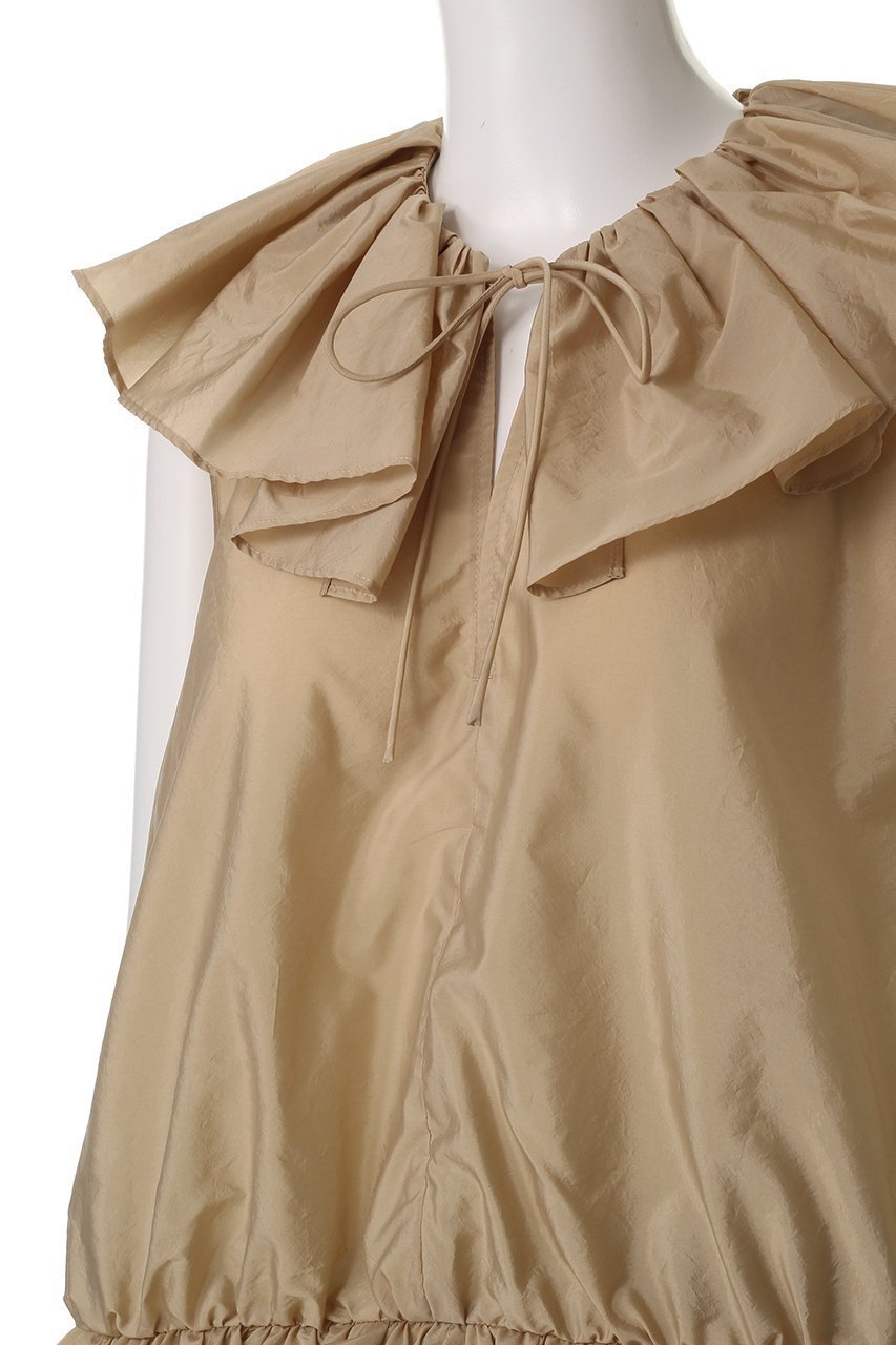 【デパリエ/DEPAREILLE】のワッシャータフタラッフルノースリーブブラウス 人気、トレンドファッション・服の通販 founy(ファニー) 　ファッション　Fashion　レディースファッション　Fashion for Women　トップス・カットソー　Cut & Sew Tops　キャミソール&ノースリーブ　Camisoles & Sleeveless Tops　シャツ・ブラウス・オフィスカジュアル　Elegant Blouses & Button-Ups　シンプル　Simple, Minimal　ノースリーブ　Sleeveless, No-Sleeve　フェミニン　Feminine, Girly　other-5|ID: prp329100004485248 ipo3291000000032839409