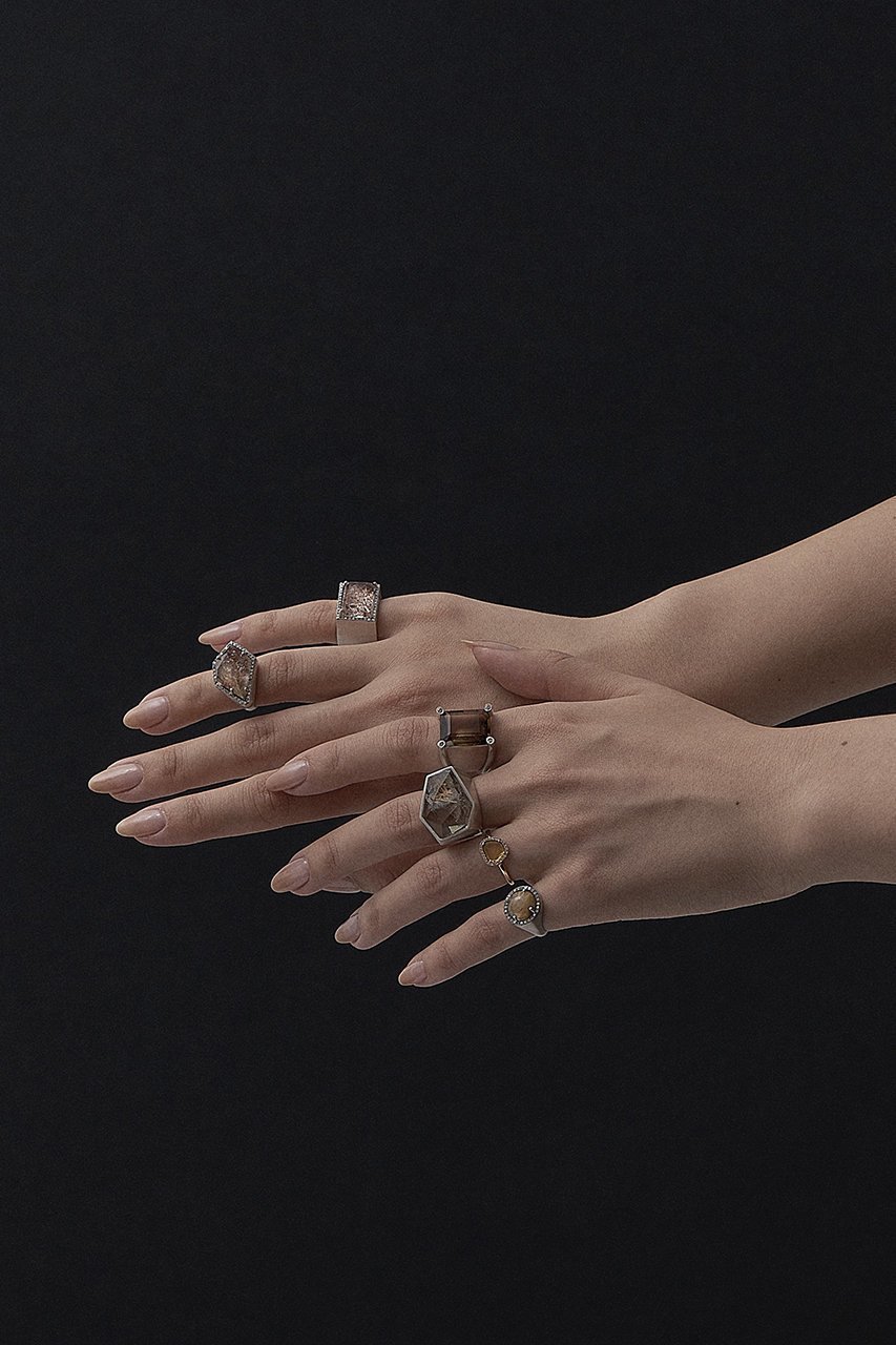 【アドリン ヒュー/Adlin Hue】のSmoky Quartz Nini リング 人気、トレンドファッション・服の通販 founy(ファニー) 　ファッション　Fashion　レディースファッション　Fashion for Women　ジュエリー　Jewelry　ストーン　Stone, Gem-Like　ダイヤモンド　Diamond, Brilliant Cut　モダン　Modern, Contemporary　other-2|ID: prp329100004485256 ipo3291000000035788851