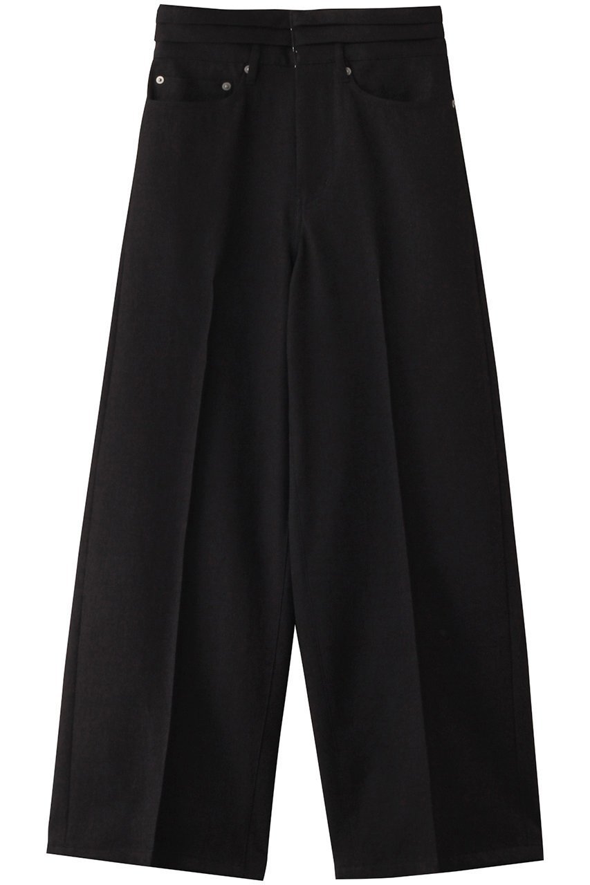 【ティーチ/TEECHI】のエアータッチツイルワイドパンツ インテリア・キッズ・メンズ・レディースファッション・服の通販 founy(ファニー) 　ファッション　Fashion　レディースファッション　Fashion for Women　パンツ　Pants & Trousers　ストレッチ　Stretch, Stretchy Fabric　ツイル　Twist, Twisted Detail　ボトム　Bottoms, Lower Wear　ワイド　Wide, Wide Fit　エレガント 上品　Elegant　ブラック|ID: prp329100004485284 ipo3291000000036099484