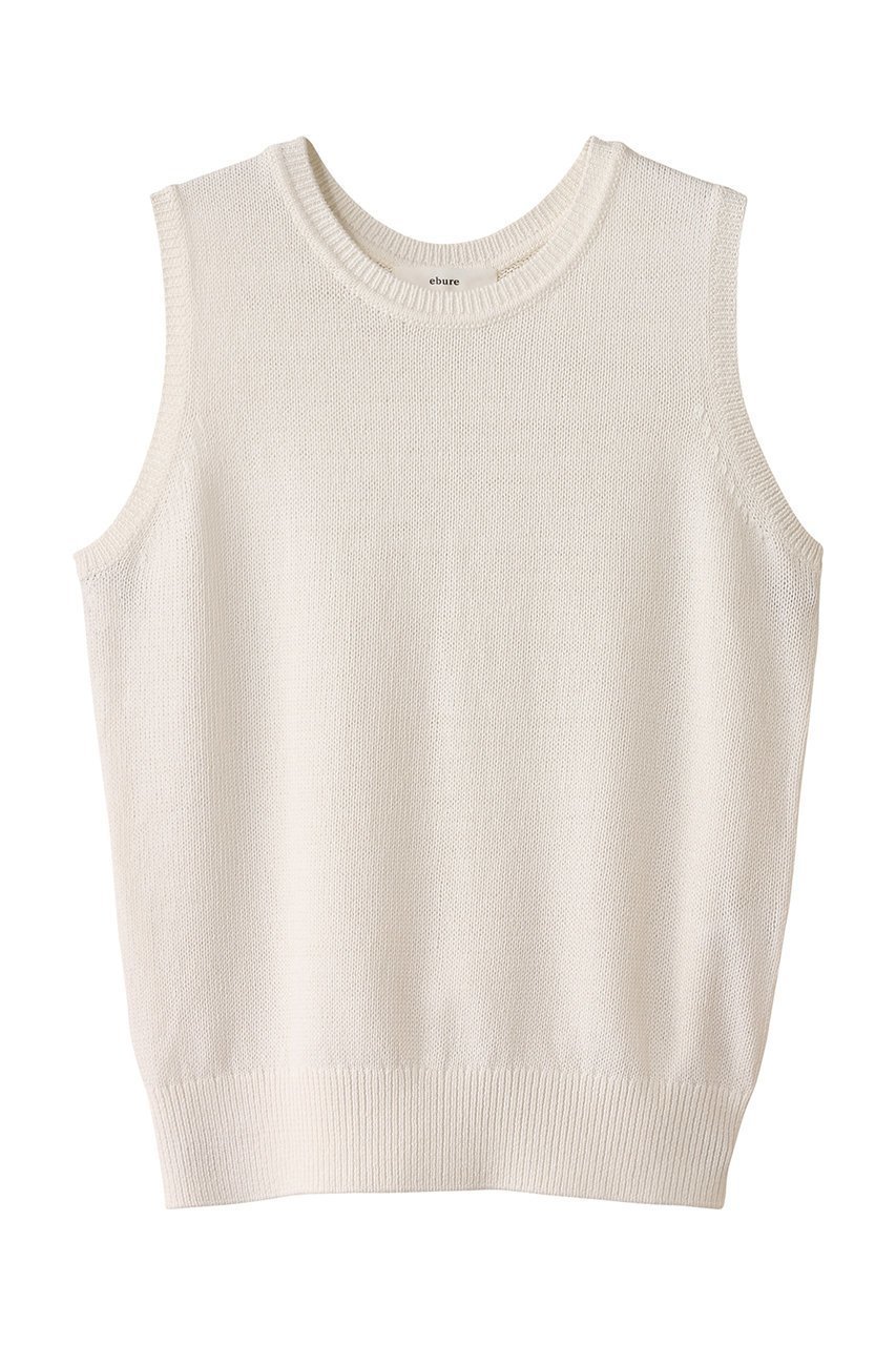 【エブール/ebure】のコットンフラットヤーン ノースリーブニットトップス 人気、トレンドファッション・服の通販 founy(ファニー) 　ファッション　Fashion　レディースファッション　WOMEN　トップス・カットソー　Tops/Tshirt　ニット　Knit Tops　キャミソール / ノースリーブ　No Sleeves　プルオーバー　Pullover　ブラウジング　Browsing　ミドル　Middle　リラックス　Relax　 other-1|ID: prp329100004486775 ipo3291000000031629715