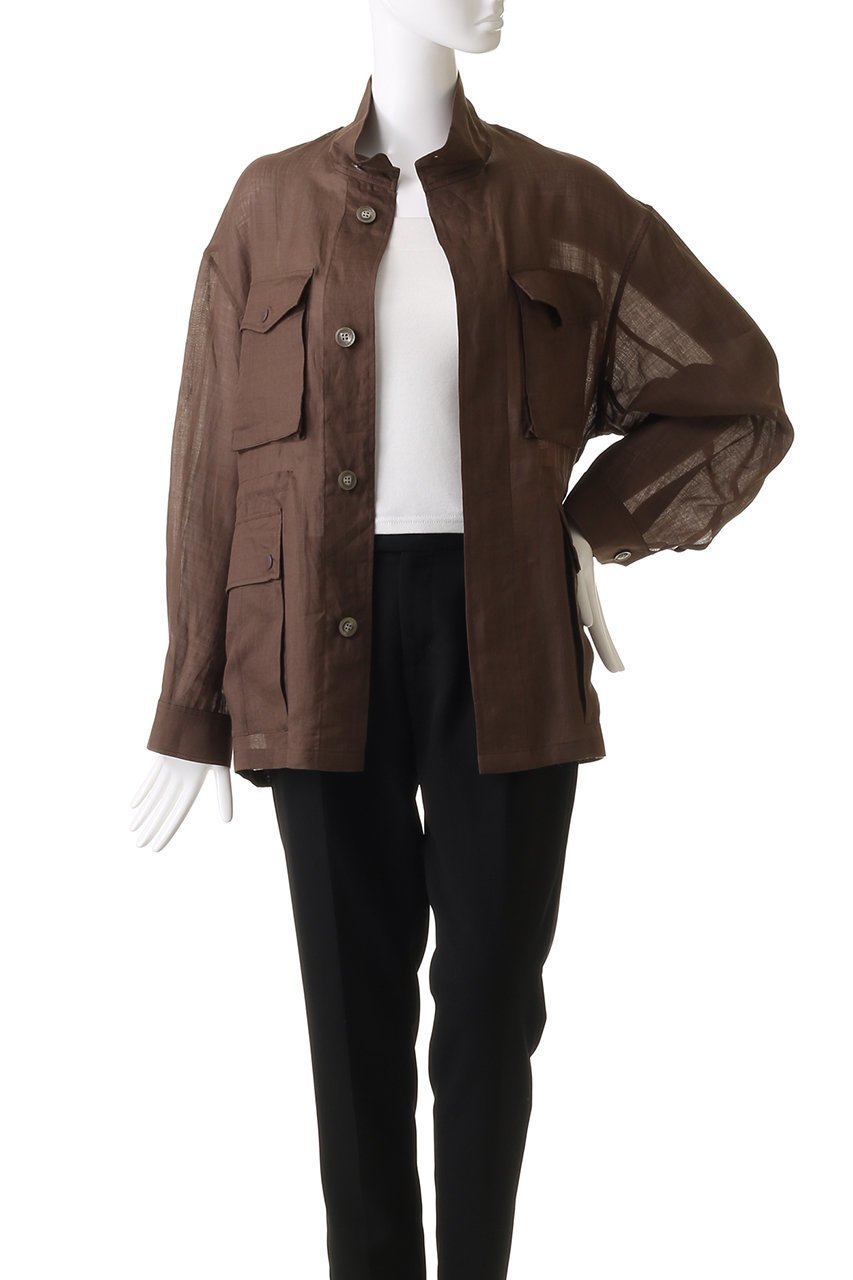 【ヒューエルミュージアム/hueLe Museum】の【STUMBLY】Sheer Military Jacket 人気、トレンドファッション・服の通販 founy(ファニー) 　ファッション　Fashion　レディースファッション　Fashion for Women　アウター　Coat / Outerwear Collection　レディースジャケット・軽アウター　Jackets　シアー　Sheer, See-Through　ジャケット　Jacket, Outerwear　ポケット　Pocket, Pocket Detail　ミリタリー　Military, Army Style　ワイド　Wide, Wide Fit　夏　Summer　春　Spring　S/S・春夏　SS, Spring/Summer, Warm Season　other-7|ID: prp329100004486778 ipo3291000000032964629